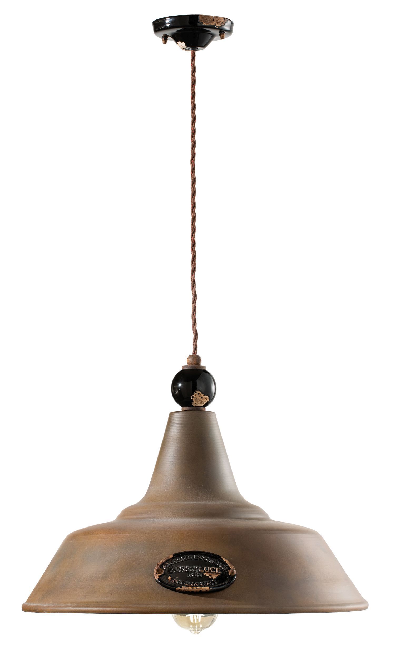 Hängeleuchte Metall E27 rund D: 45 cm H: max. 155 cm