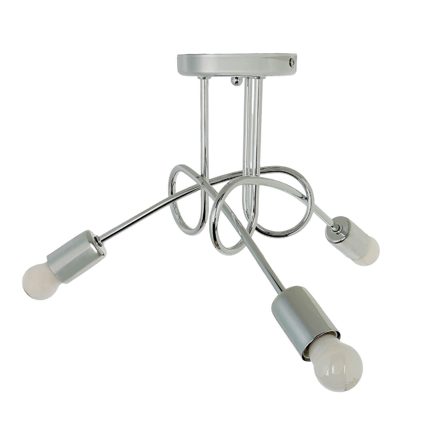 Deckenleuchte in Chrom Wohnzimmer 3-flmg Esszimmer Leuchter, Lampe, Deckenleuchte