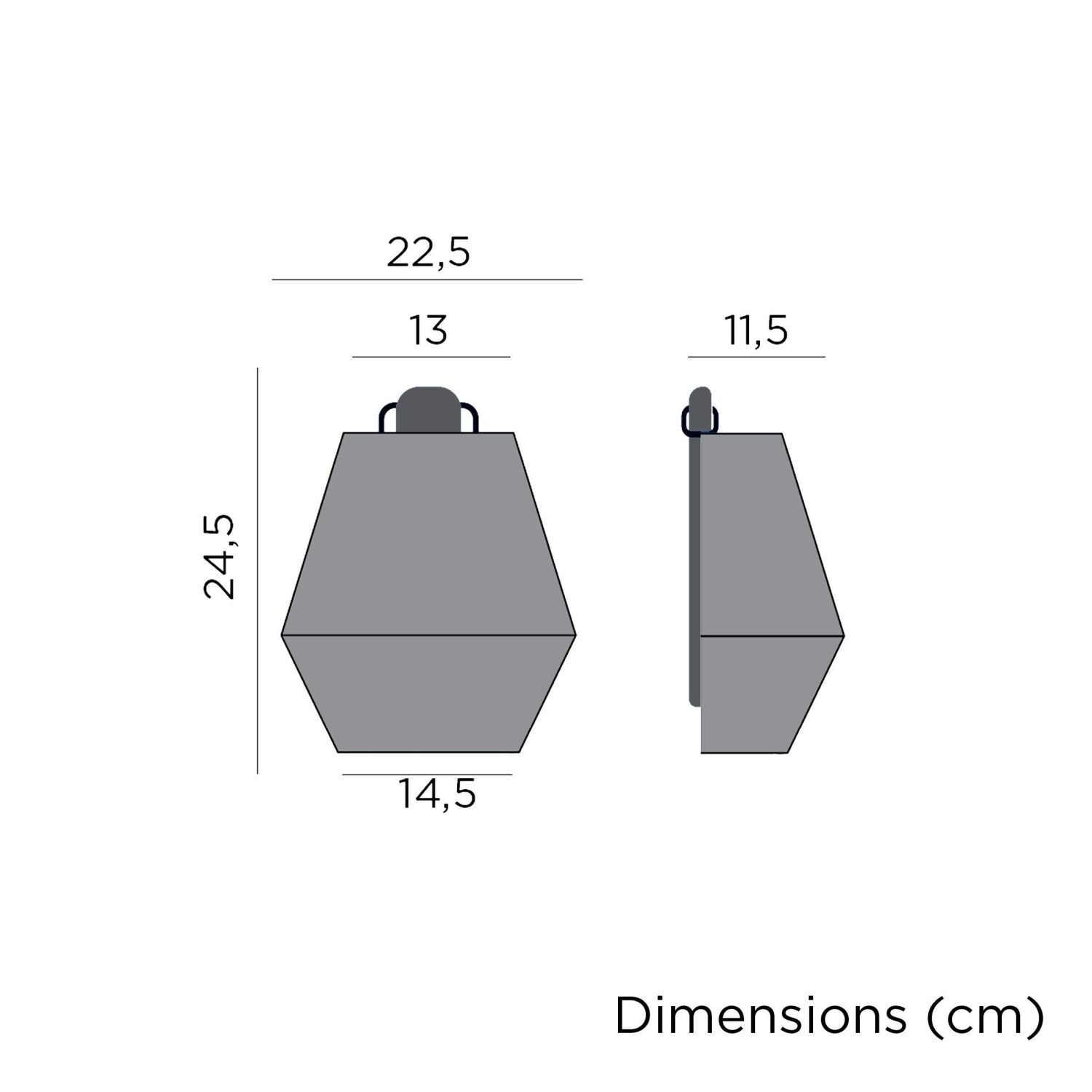 LED Wandleuchte Outdoor Akku Leuchtmittel IP54 tragbar Taupe
