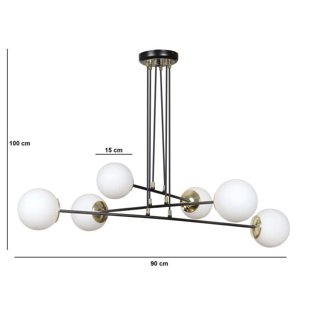 Pendelleuchte Weiß verstellbar Modern 6x E27 Wohnzimmer