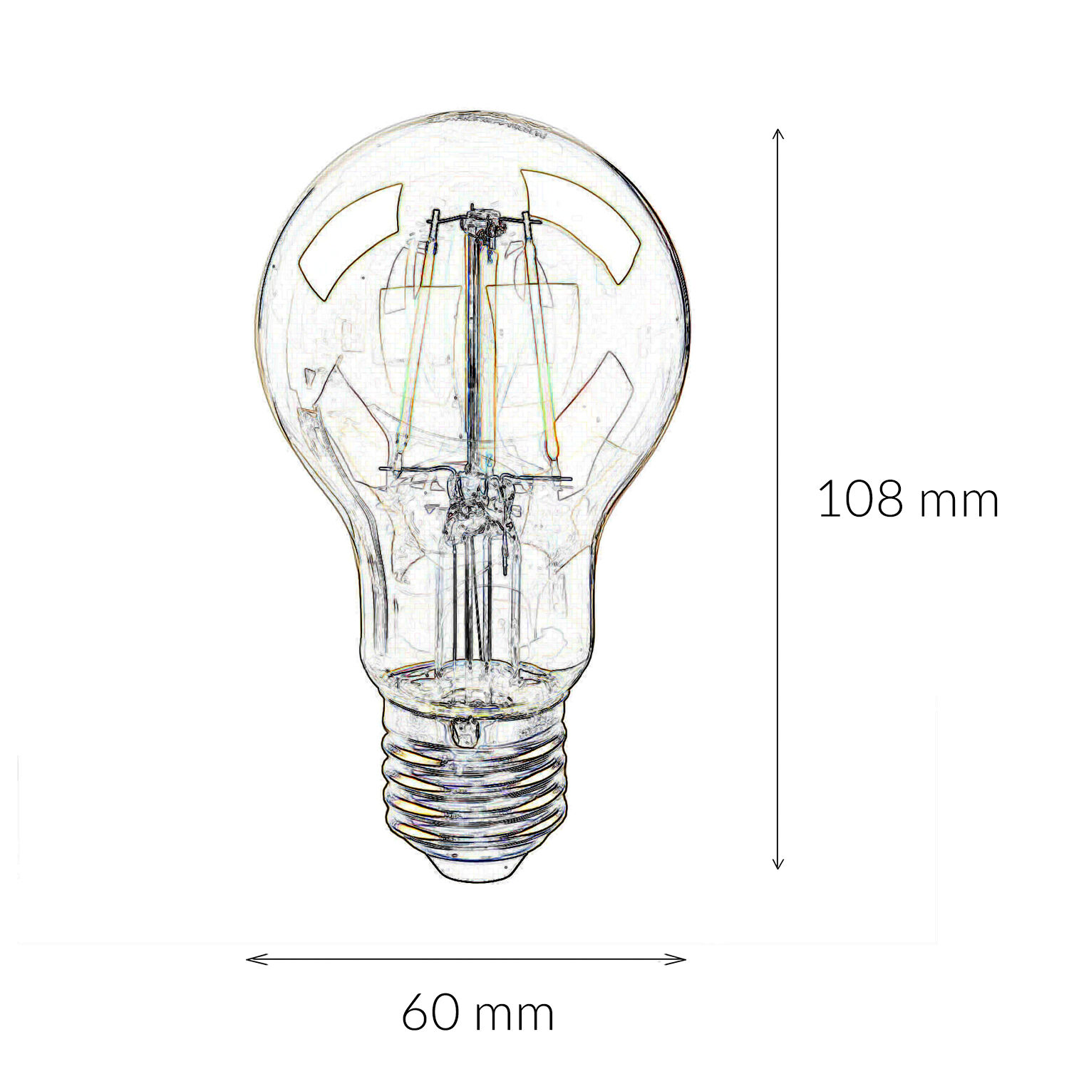 LED Edison Lampe Fassung E27 Filament Leuchtmittel - LM106