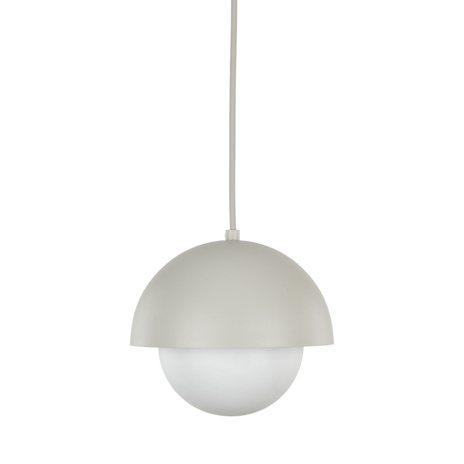 Hängeleuchte Glas Metall Ø 17 cm Beige Weiß G9 Kugel Schirm