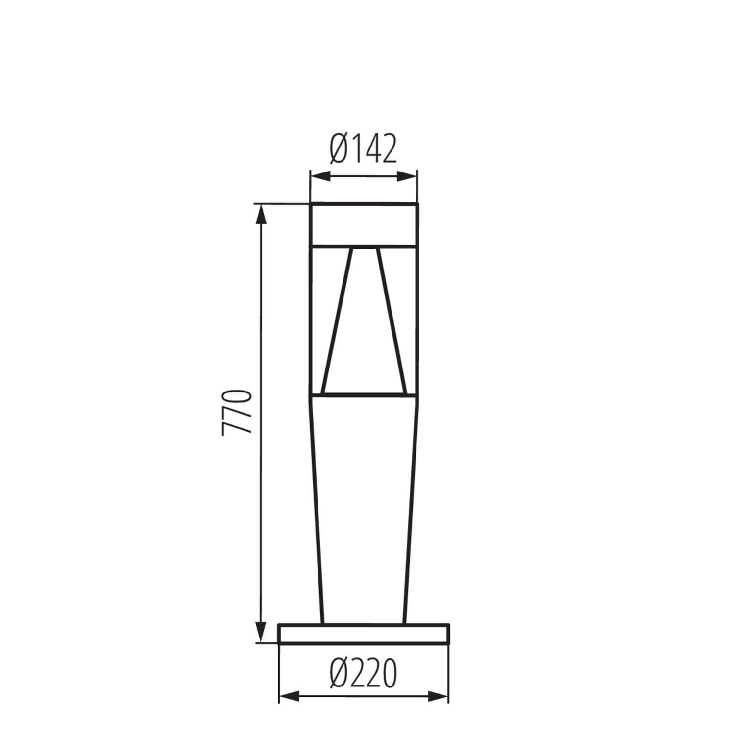 Pollerleuchte Grau 77 cm Modern IP54 Garten Weg