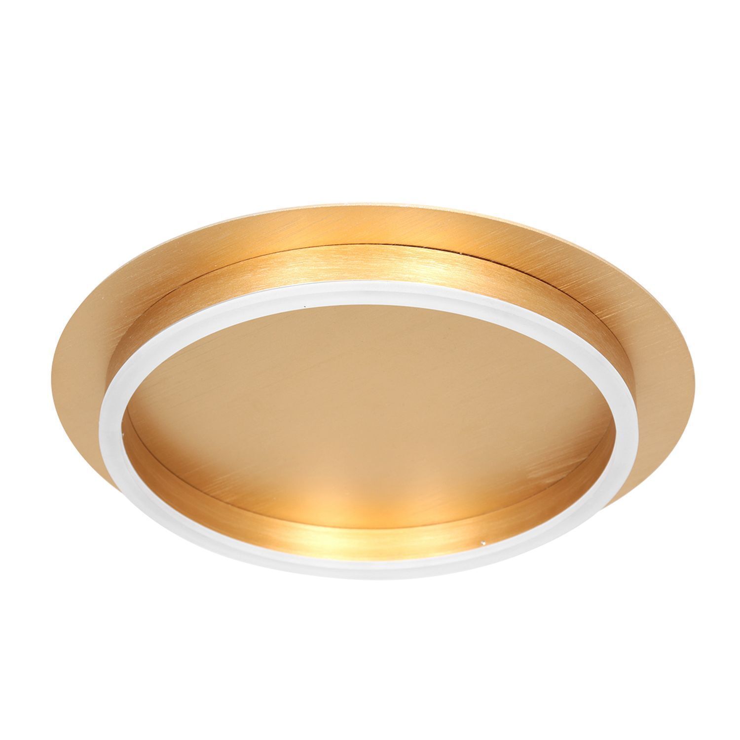 LED Deckenlampe Metall Kunststoff in Gold B:32 cm Ring Deckenleuchte, Leuchte, Klebeband