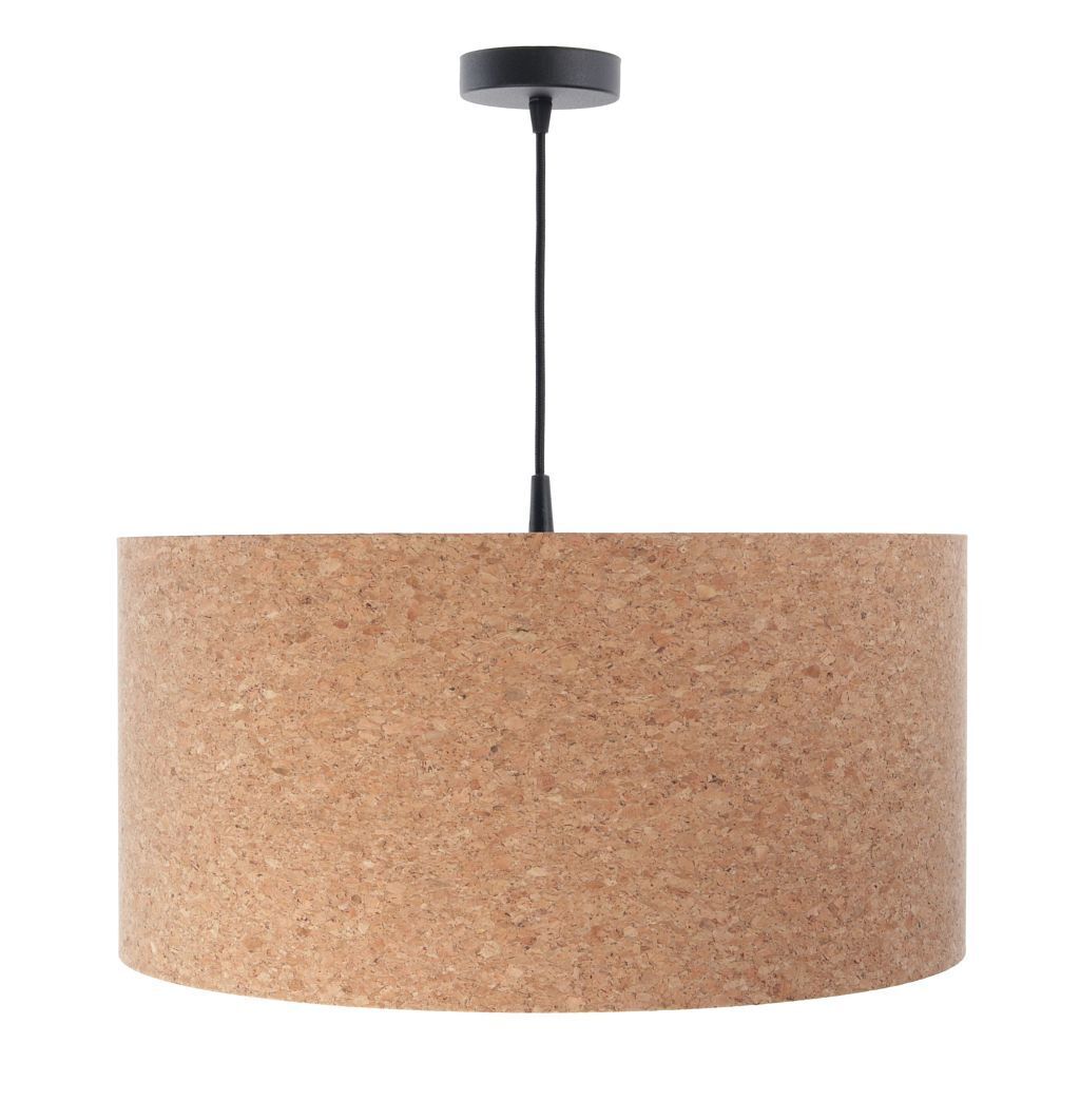 Hängelampe E27 Ø 50 cm Natur Schwarz Kork Modern