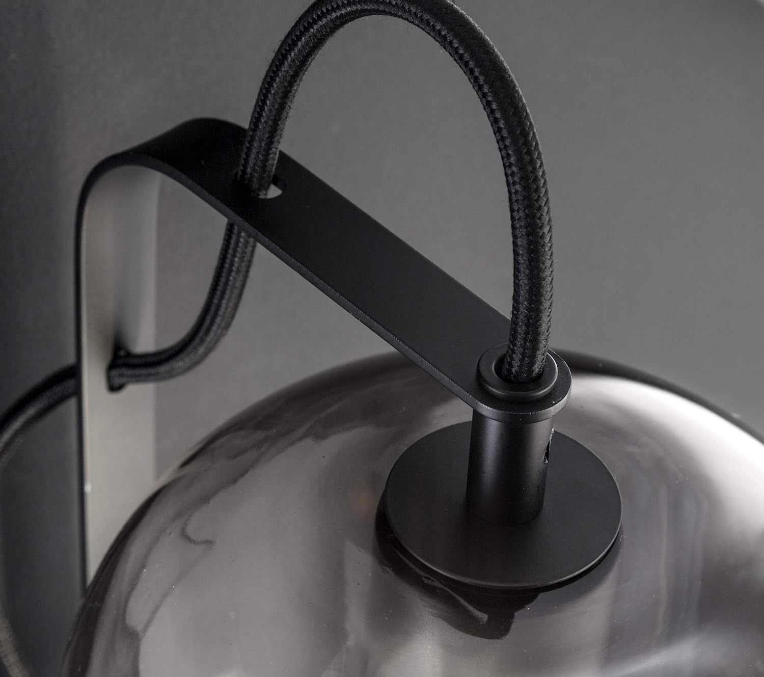 Wandlampe Schwarz Metall Glas Modern E27 VASYA Sinken, Waschbeckenhahn