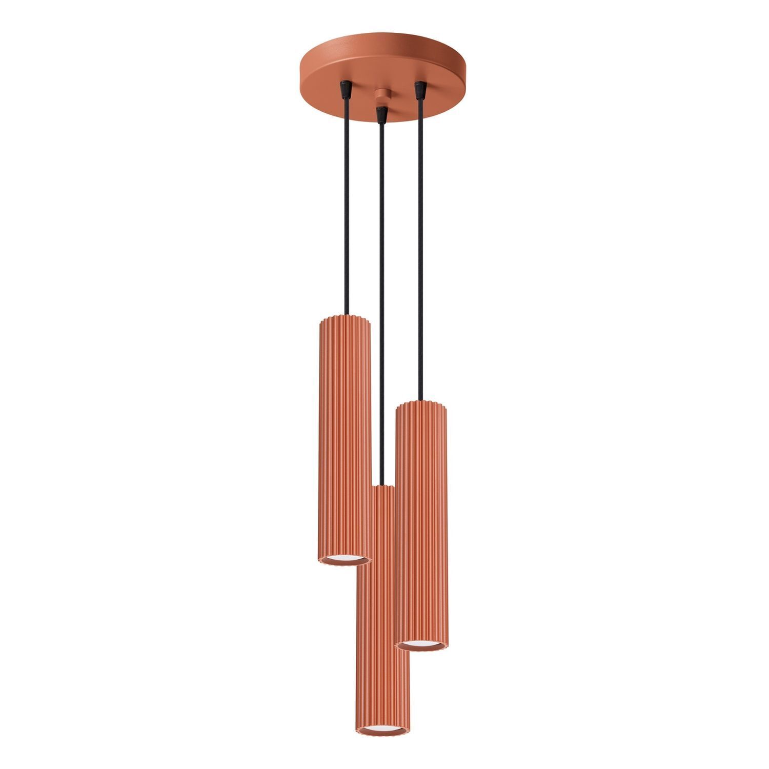 Pendelleuchte 3-flammig GU10 Rot aus Aluminium B: 19,5 cm