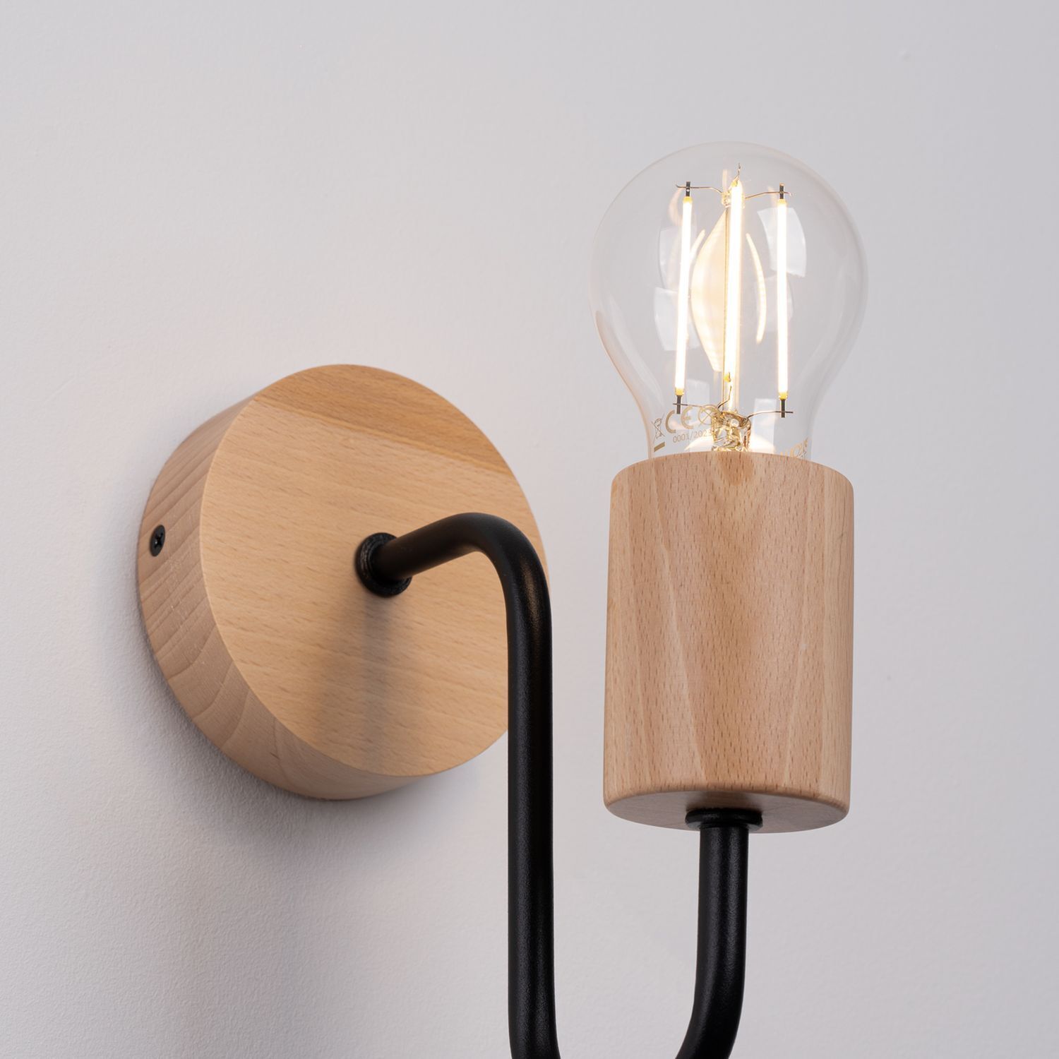 wandlampe, holz, leuchtmittel, wandarm, beleuchtung