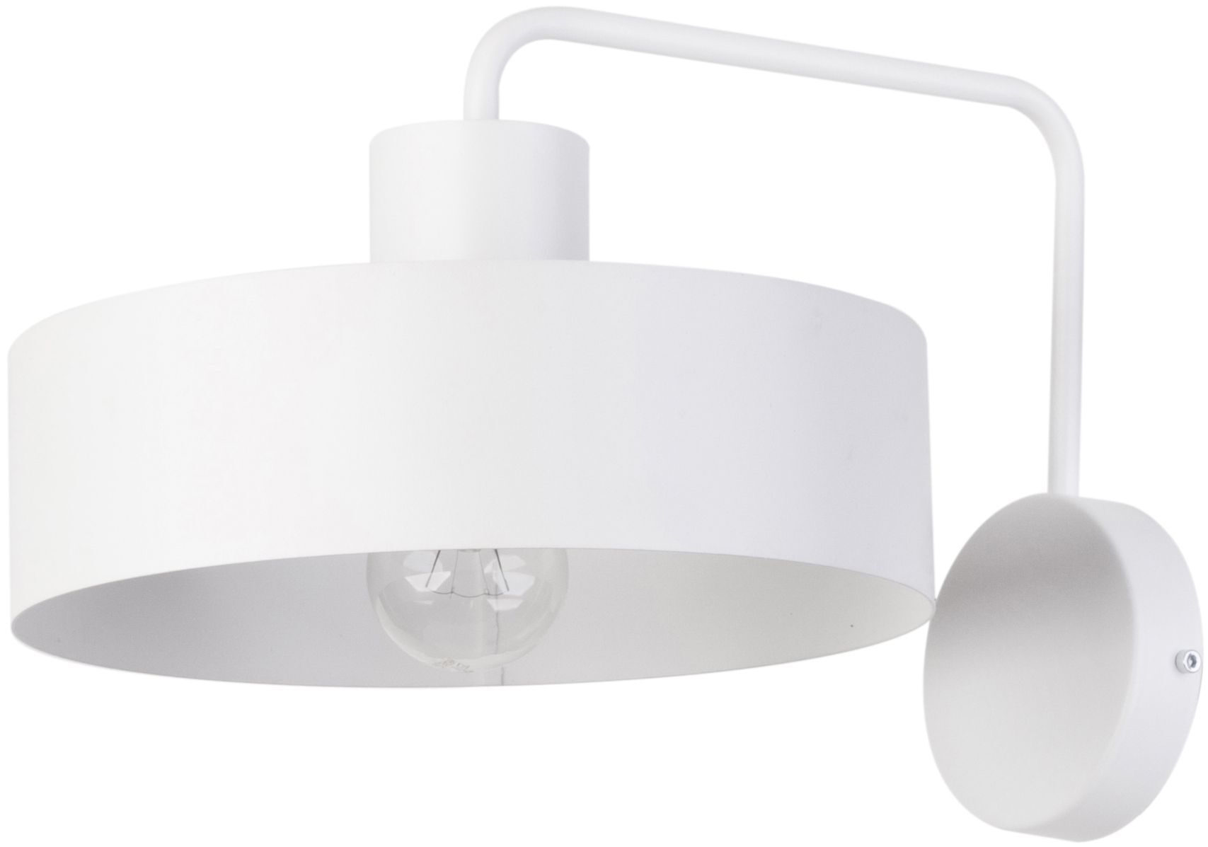 Retro Wandlampe Weiß Metall auffällig E27 dekorativ