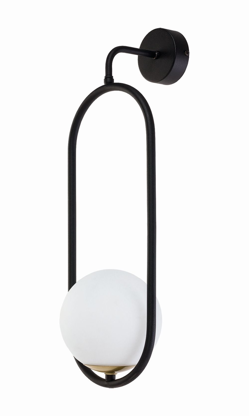 Design Wandleuchte Schwarz Weiß Glas NAESALA Flur