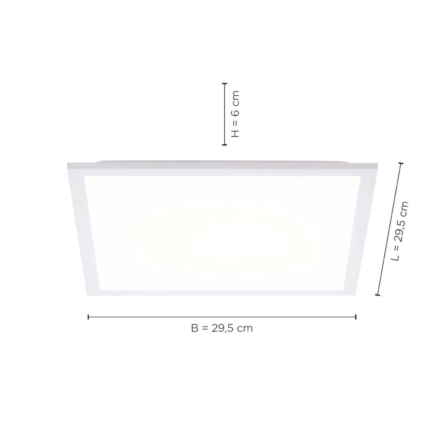 Weiße LED Deckenleuchte flach blendarm B:29,5 cm 3000 K Deckenleuchte, Weißes Brett
