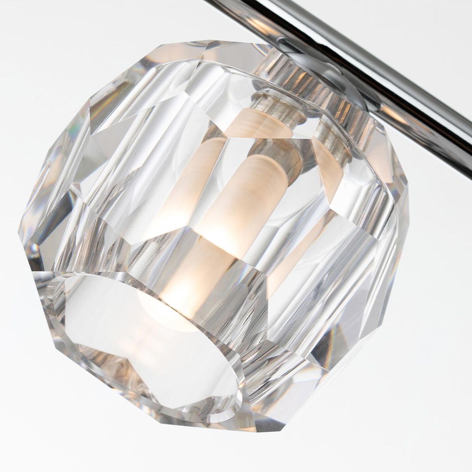 Wandlampe Bad Kristall LED G9 IP44 B: 55 cm Chrom