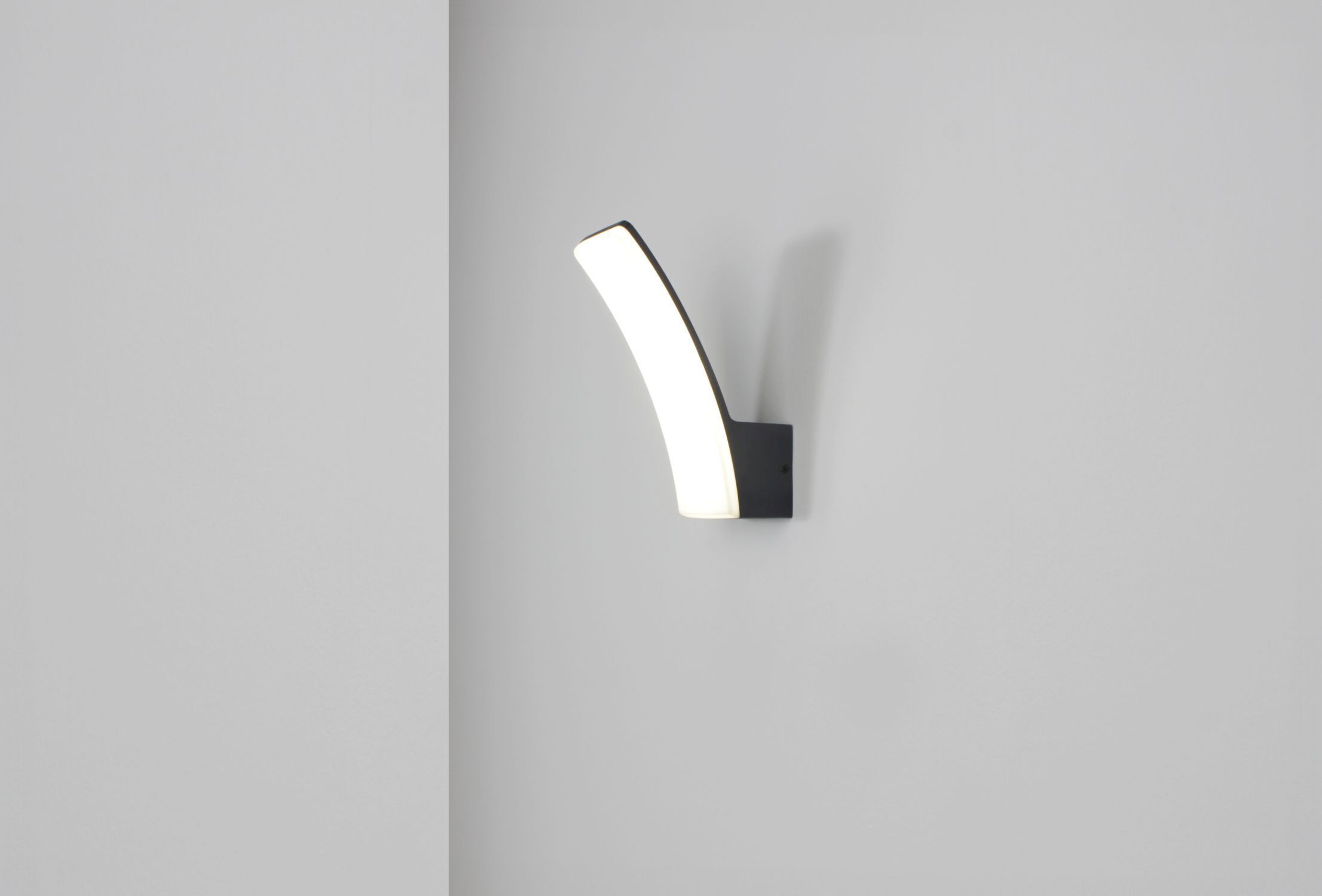 LED Außenwandlampe blendarm H:20,4 cm IP44 Anthrazit