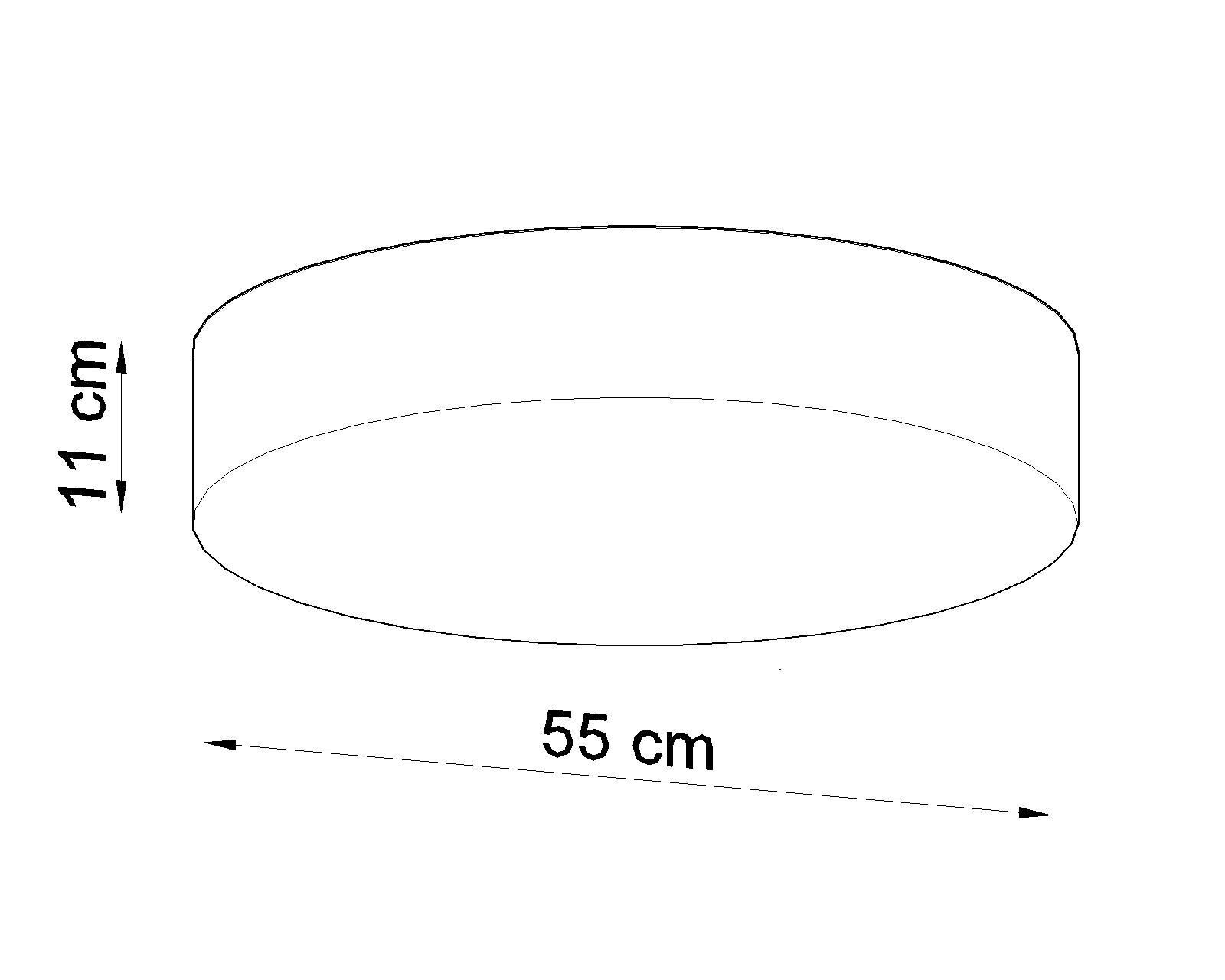 Deckenlampe rund flach Ø 55 cm blendarm 4x E27 Schwarz