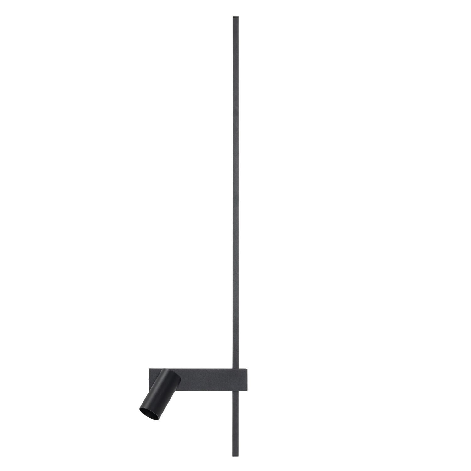 LED Wandleuchte Schwarz Aluminium GU10 H:80 cm indirekt