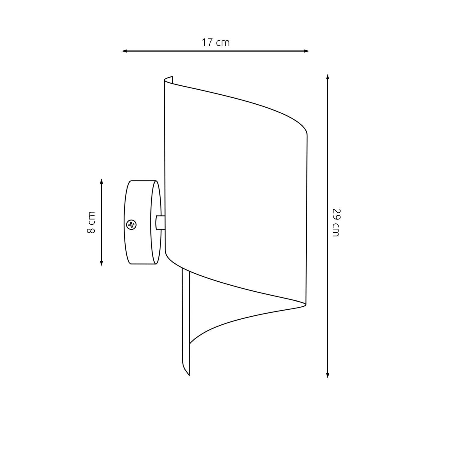 Wandlampe Modern Metall geschwungen G9 B:17 cm Weiß Diagramm, Handlung