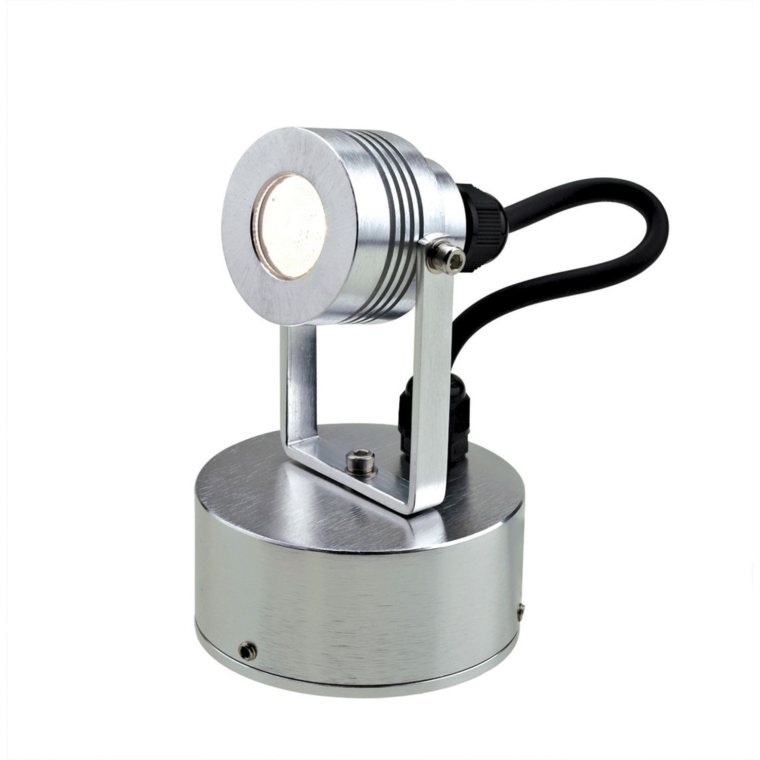 LED Gartenstrahler mit Kabel rund Aluminium IP54
