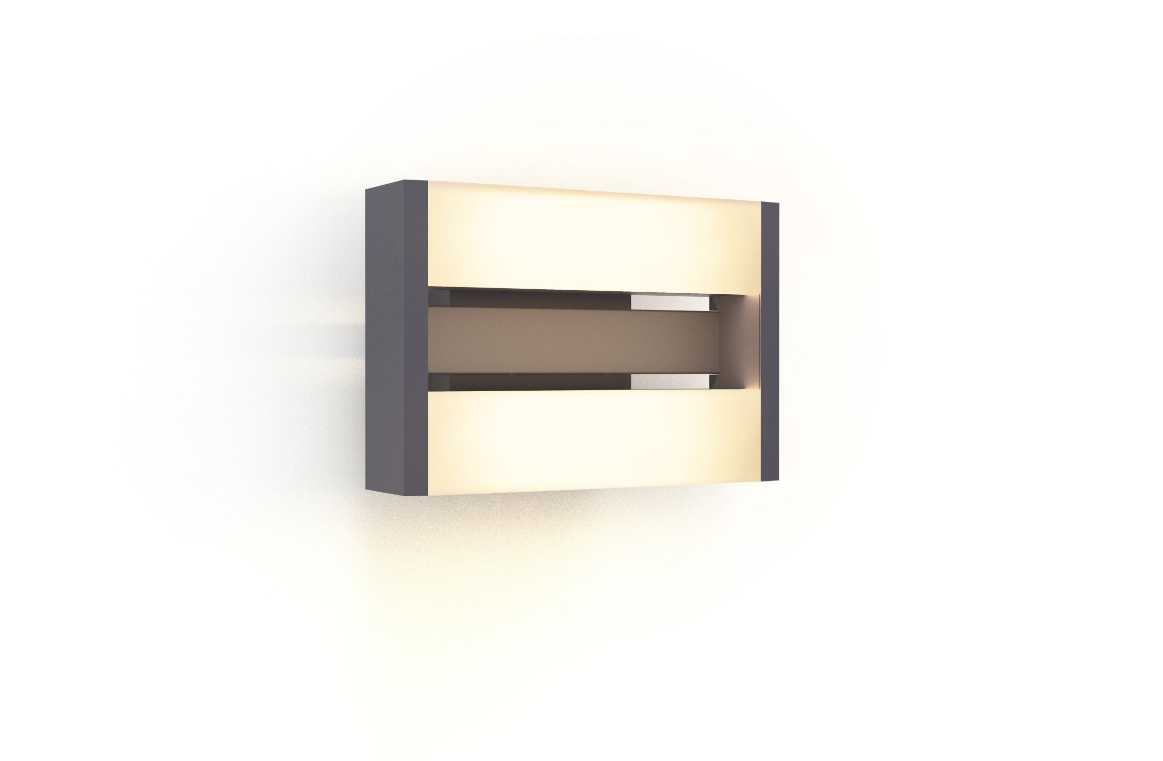 LED Wandleuchte Aluminium Anthrazit B:22,5 cm IP44 18 W