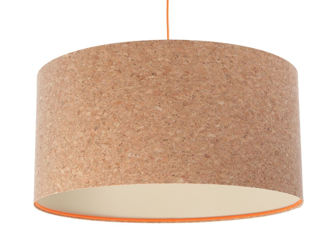 Hängeleuchte Wohnzimmer E27 Ø 40 cm Kork Modern Boho