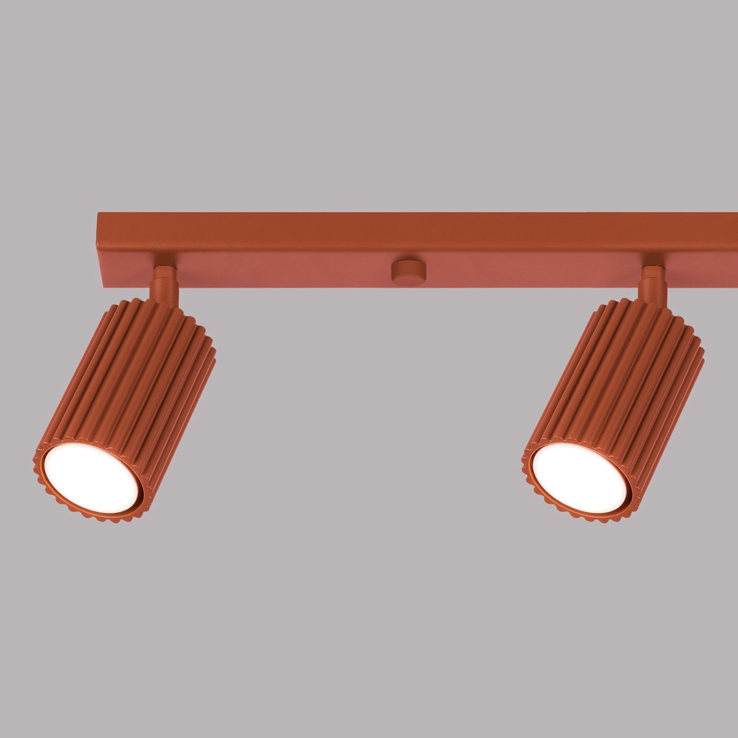 Deckenstrahler 4-flammig 81 cm lang schwenkbar GU10 Rot
