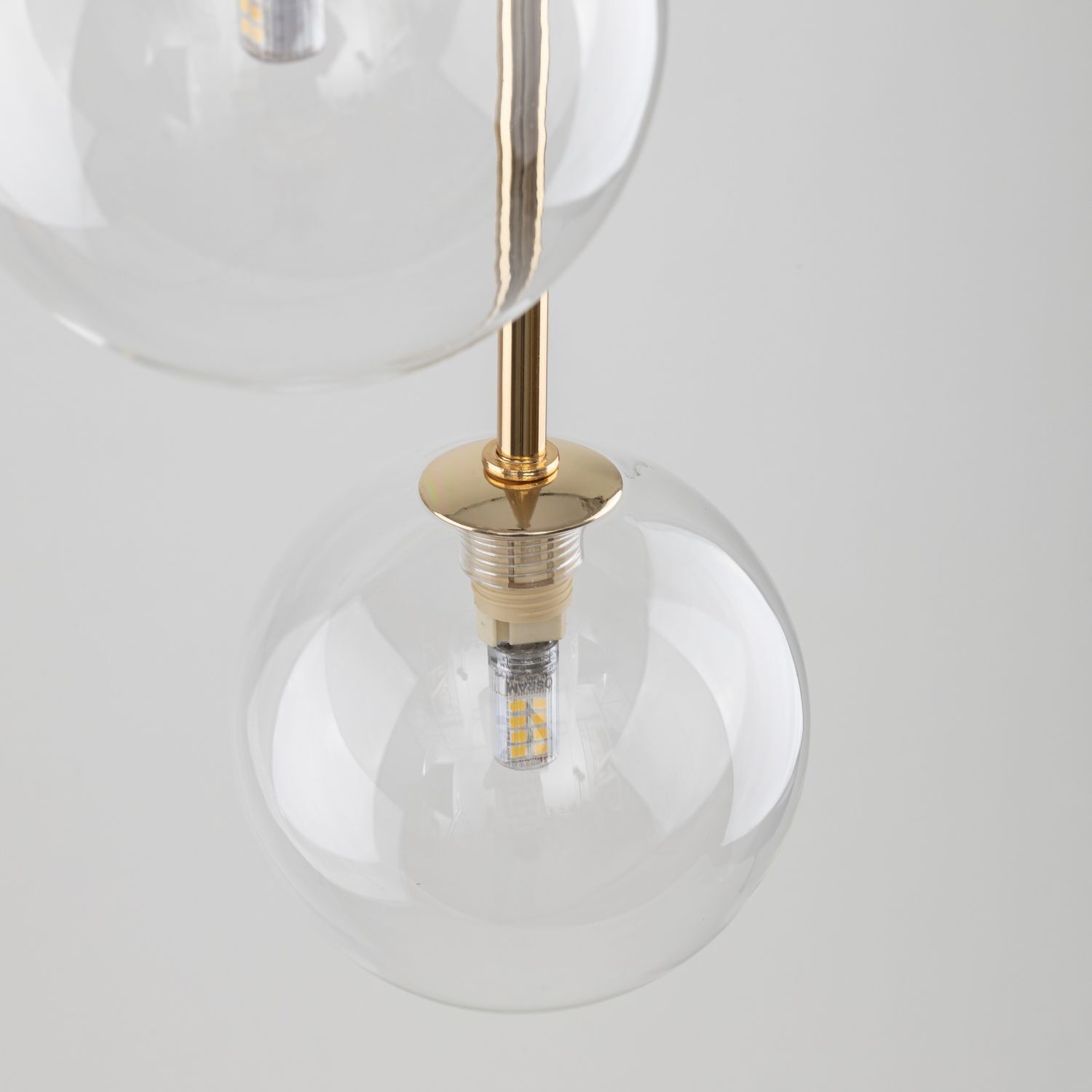 Pendelleuchte 3-flammig verstellbar Glas Metall Ø 25 cm G9