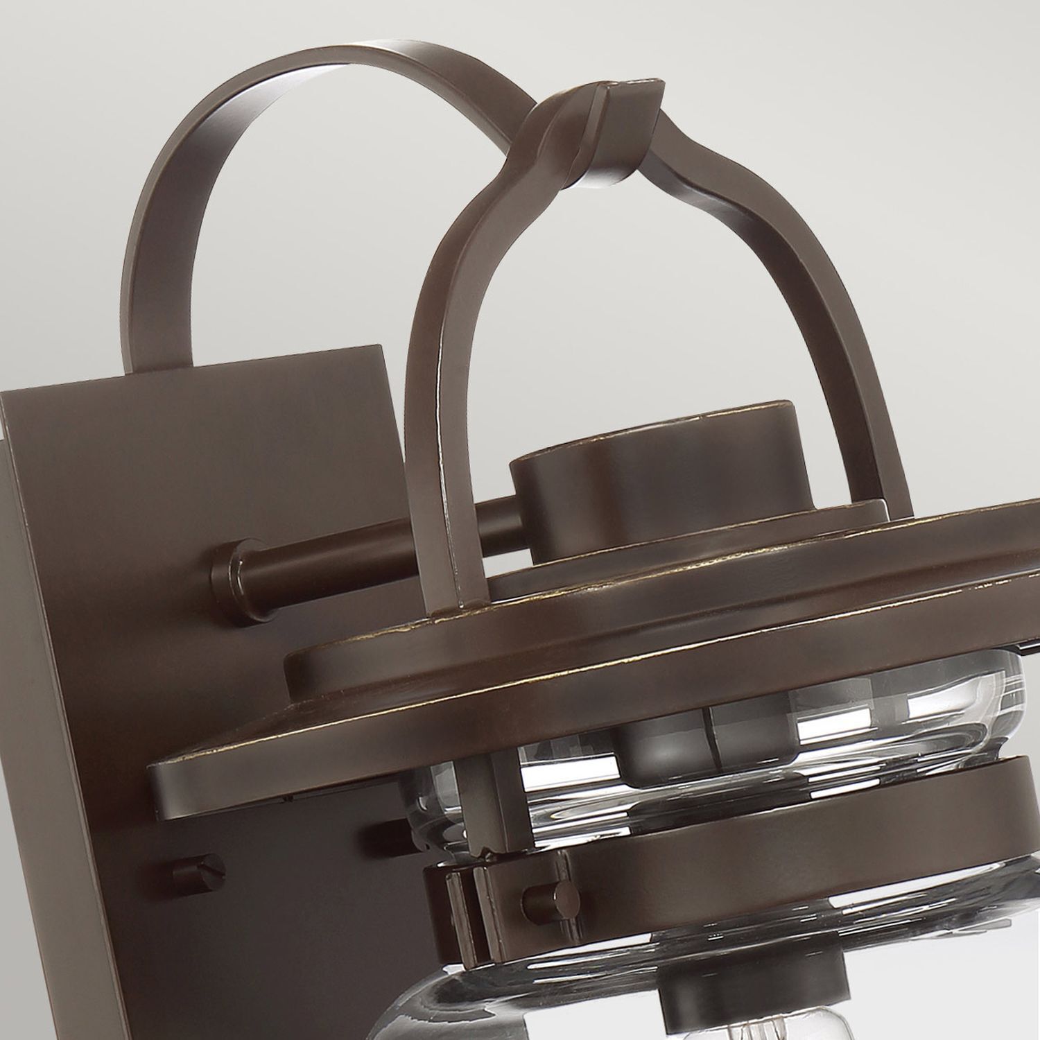 Hängelampe, Designer-Lampe, Metall, Bronzefarben, Glasfassung