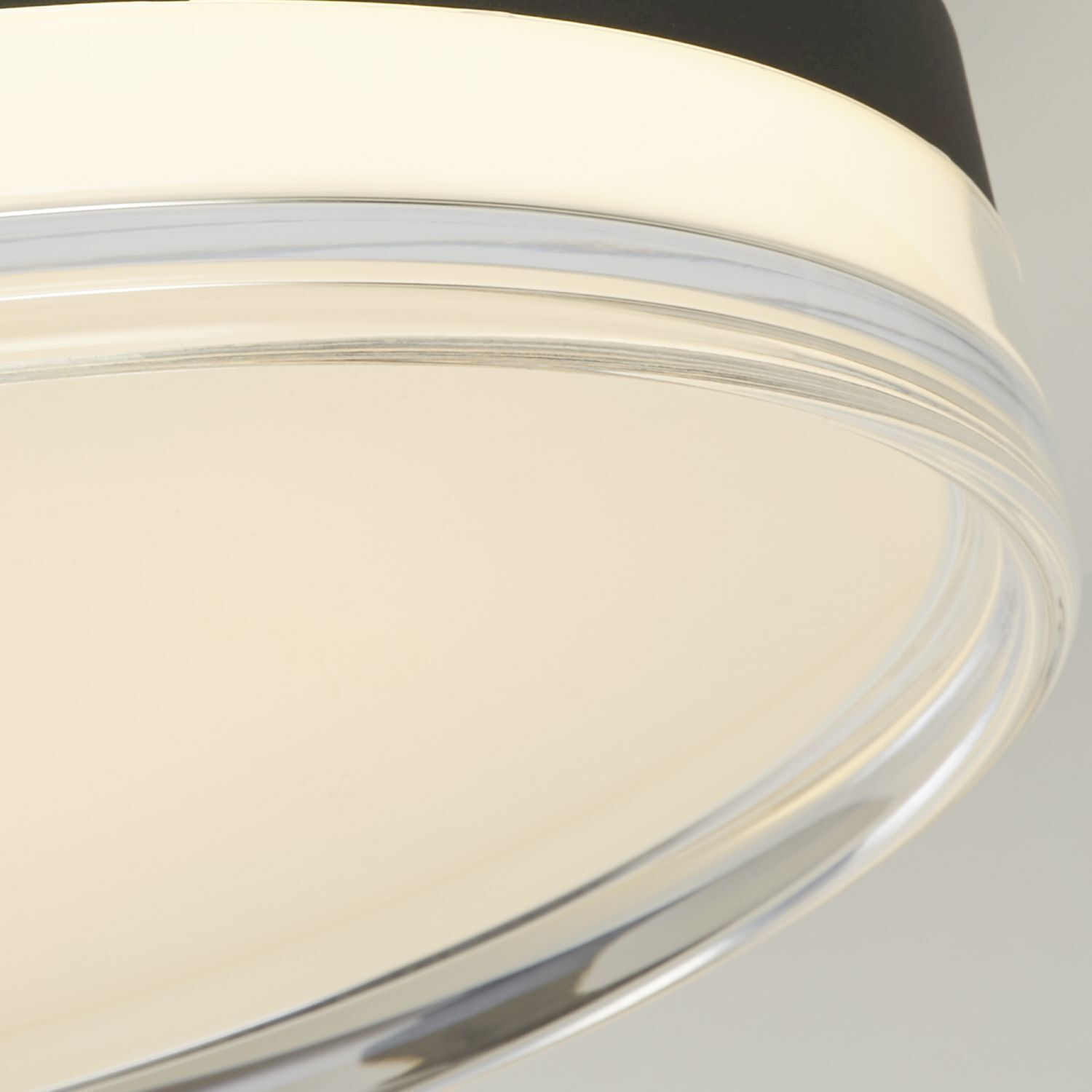 Runde LED Deckenlampe Schwarz Metall 858 lm warmweiß