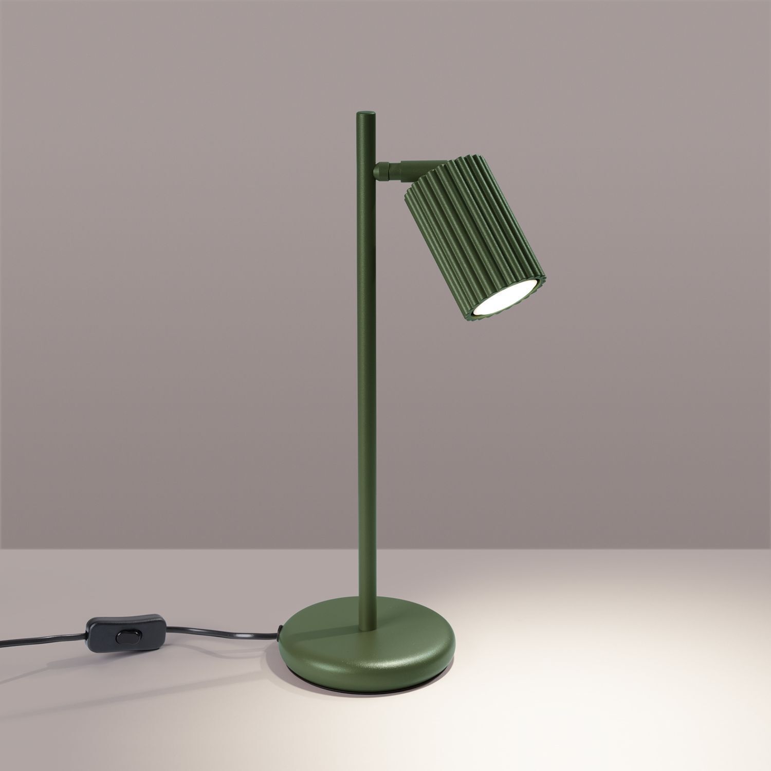 Schreibtischlampe Modern 43 cm hoch Grün GU10 schwenkbar BERTA