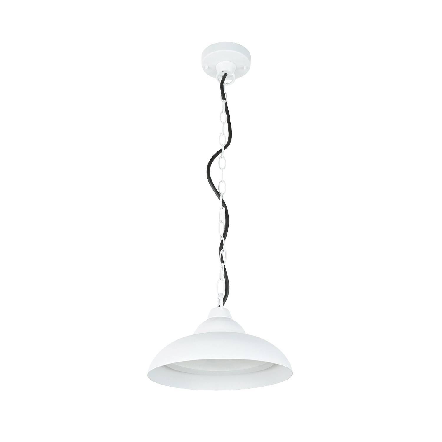 Hängelampe, Weiß, Schirm, Kette, Industrie-Design