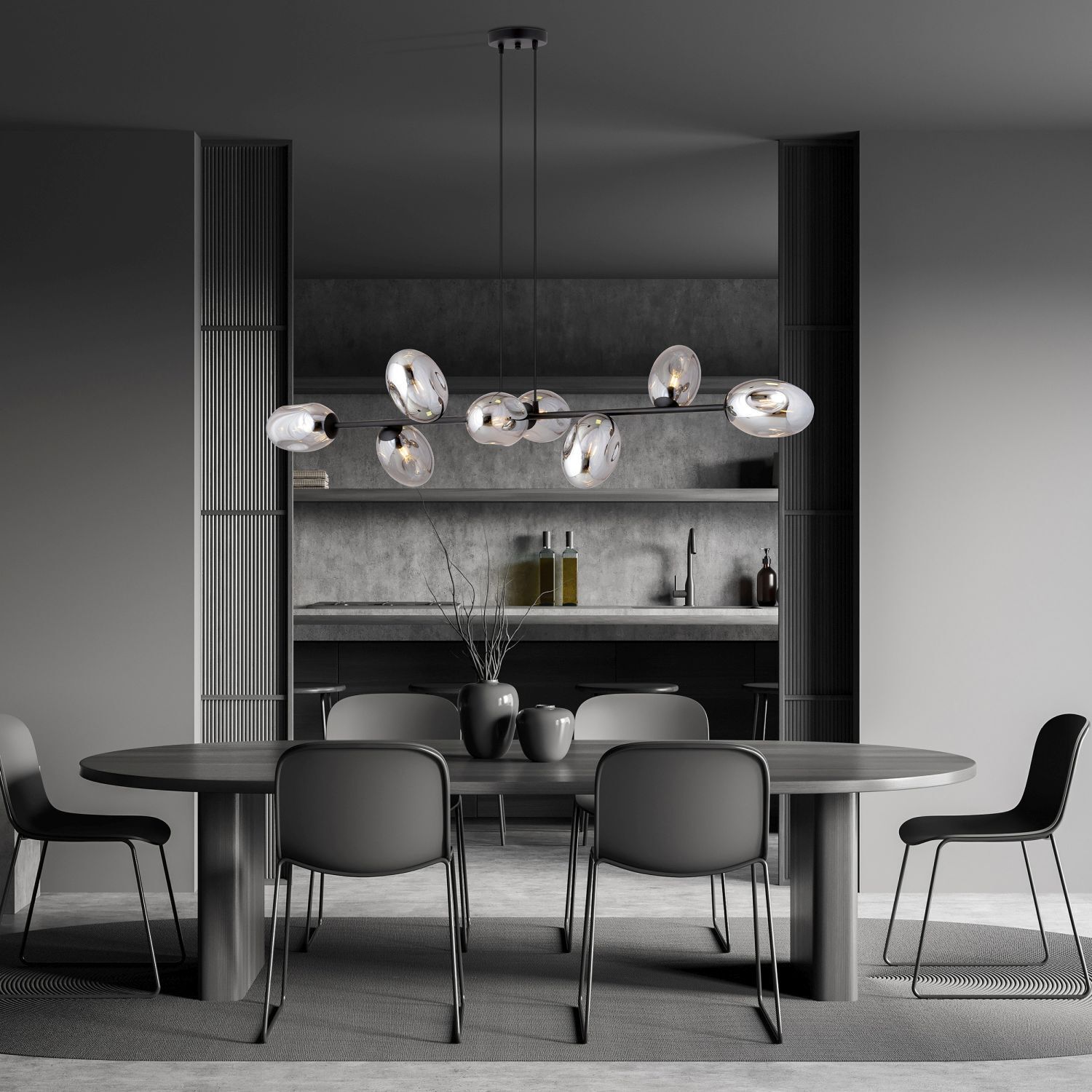 Hängelampe groß 140 cm lang höhenverstellbar E14
