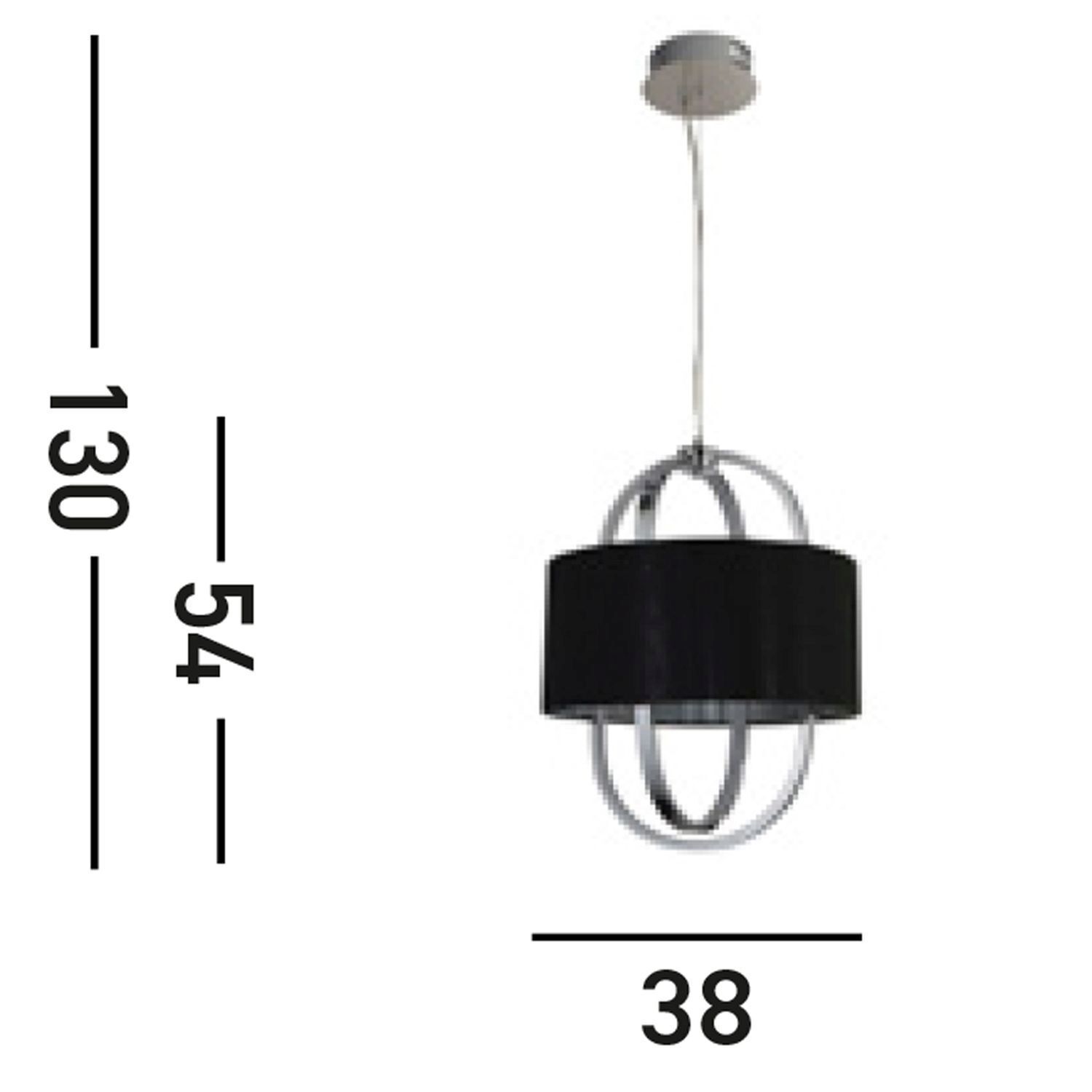 Blendarme LED Hängelampe Stoff Metall warmweiß Ø38 cm