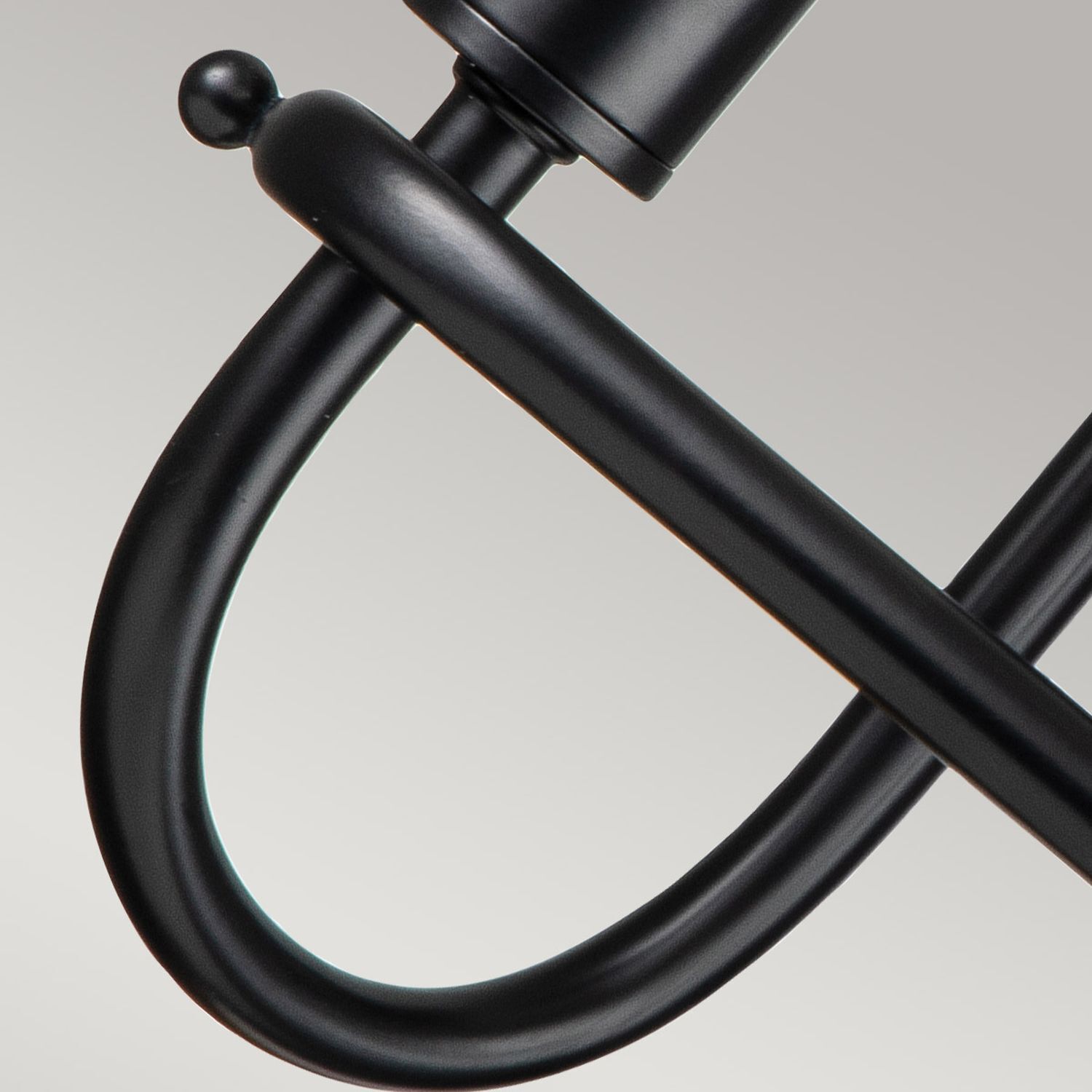 Wandlampe Schwarz Metall H: 27 cm E14 2-flammig Modern