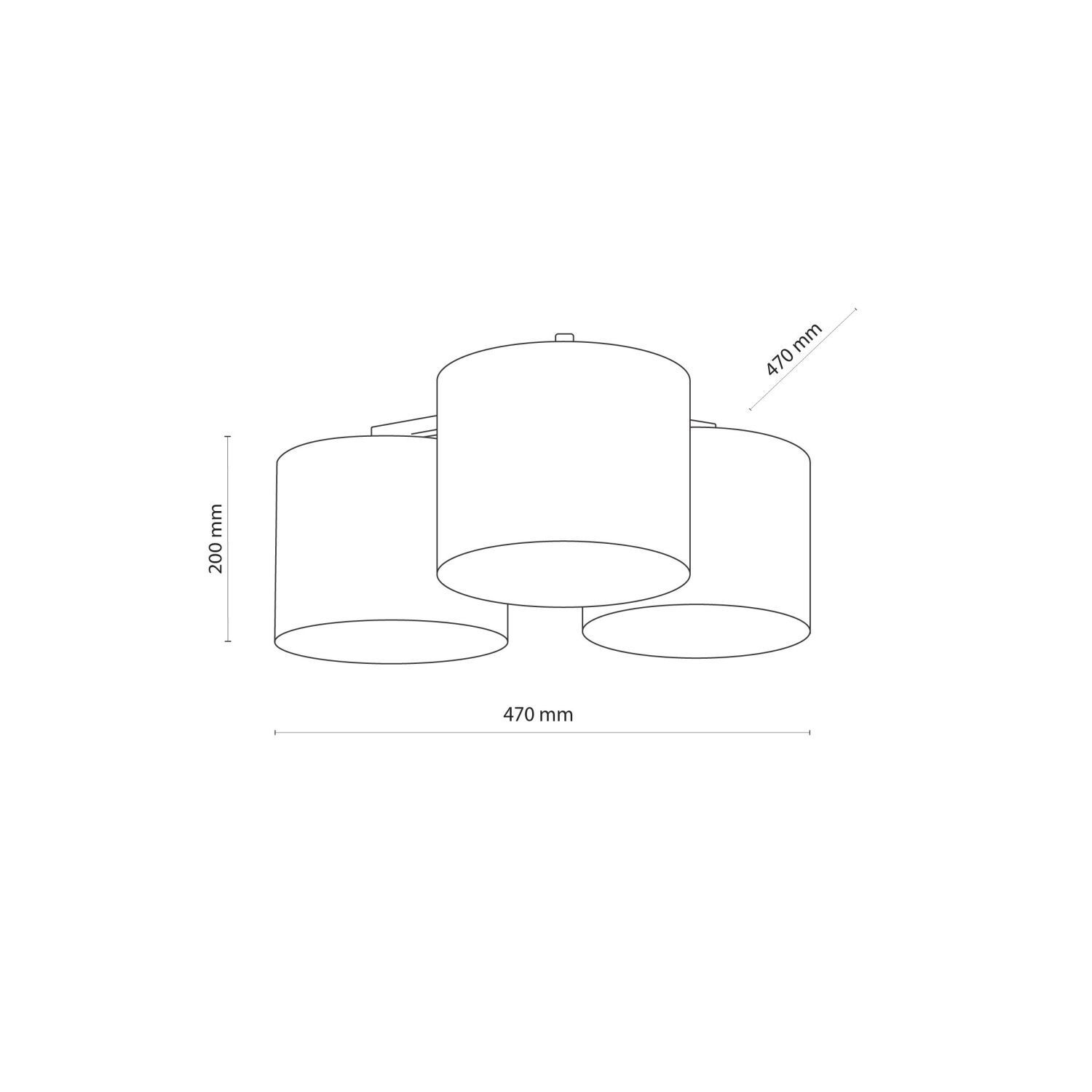 Kinderzimmerlampe Blau Weiß 3-flammig Stoff E27 Decke Zylinder