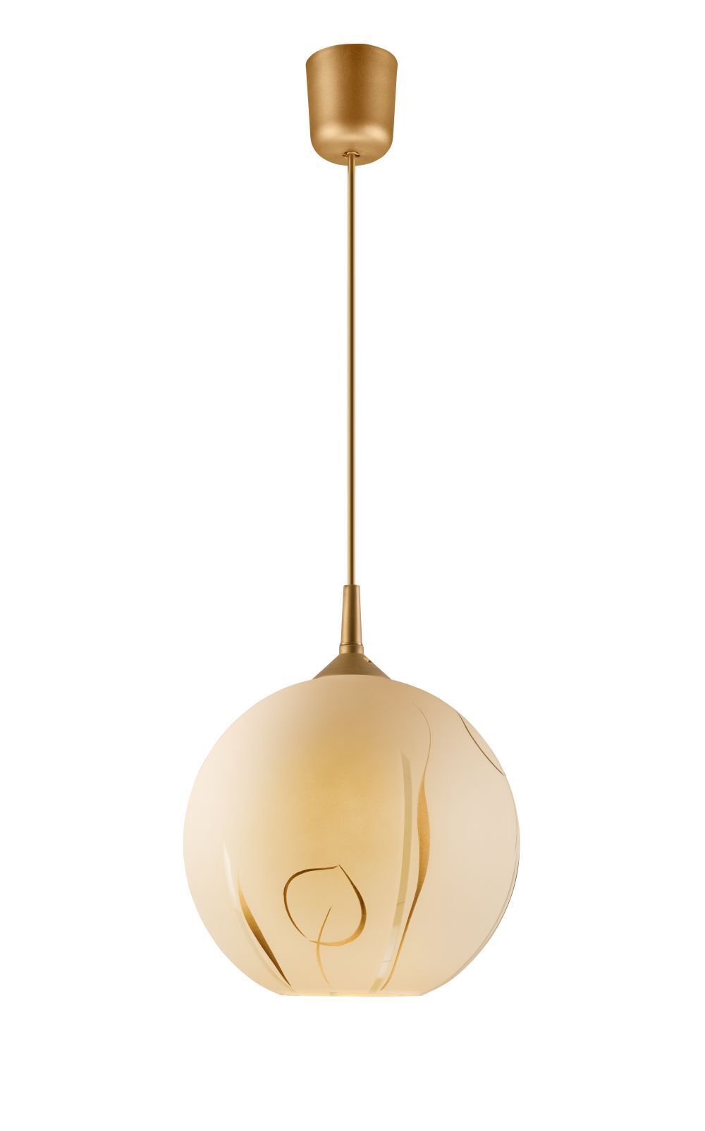 Esstisch Hängelampe in Gold Retro rund Wohnzimmer
