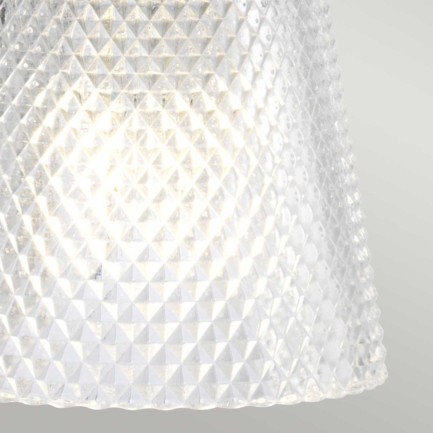 Badezimmerleuchte Wand IP44 54,5 cm breit mit 3x G9 LED Lampenschirm, Kristall, Textur, Transparent, Lampe