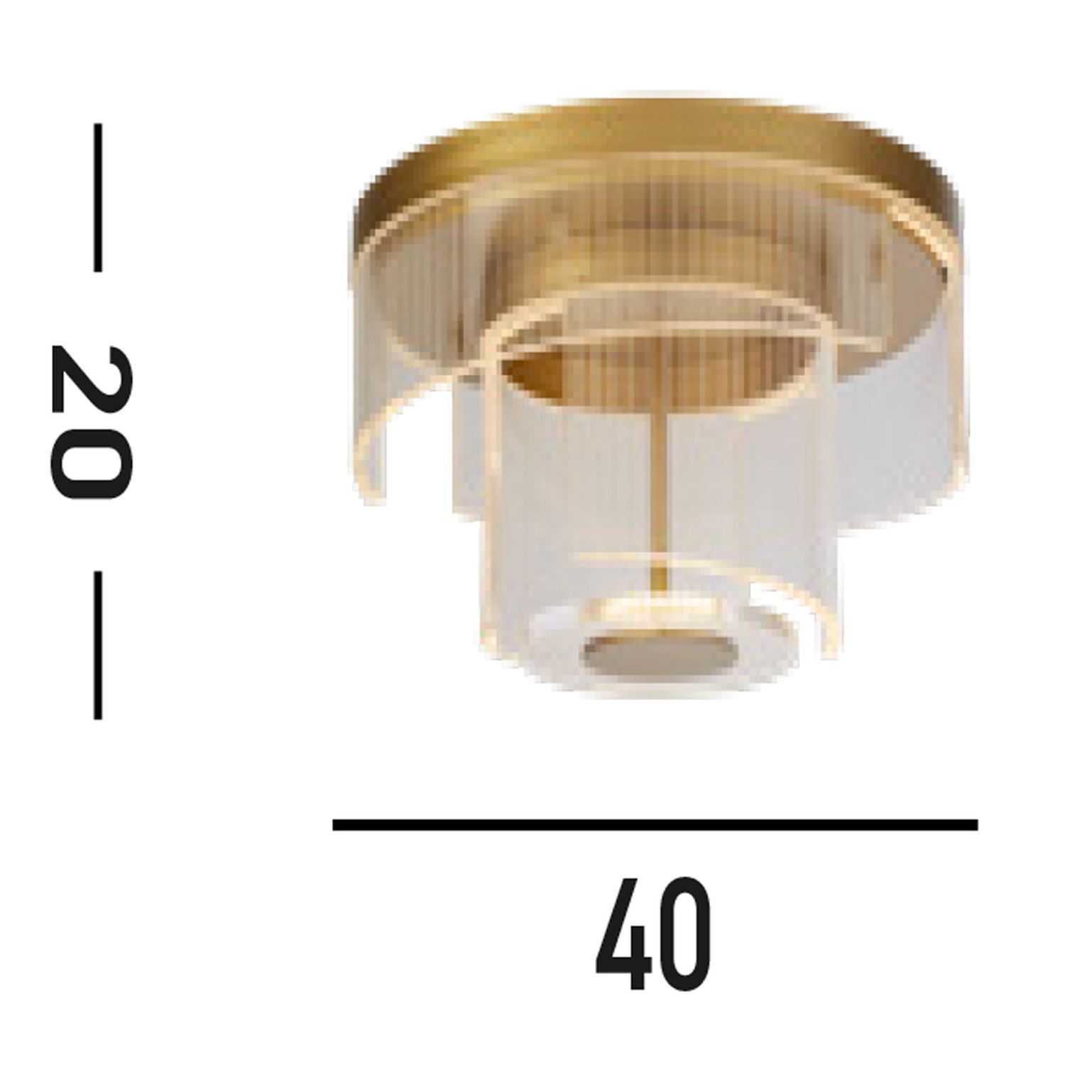 Stilvolle LED Deckenlampe Metall Ø40 cm in Gold 1046 lm