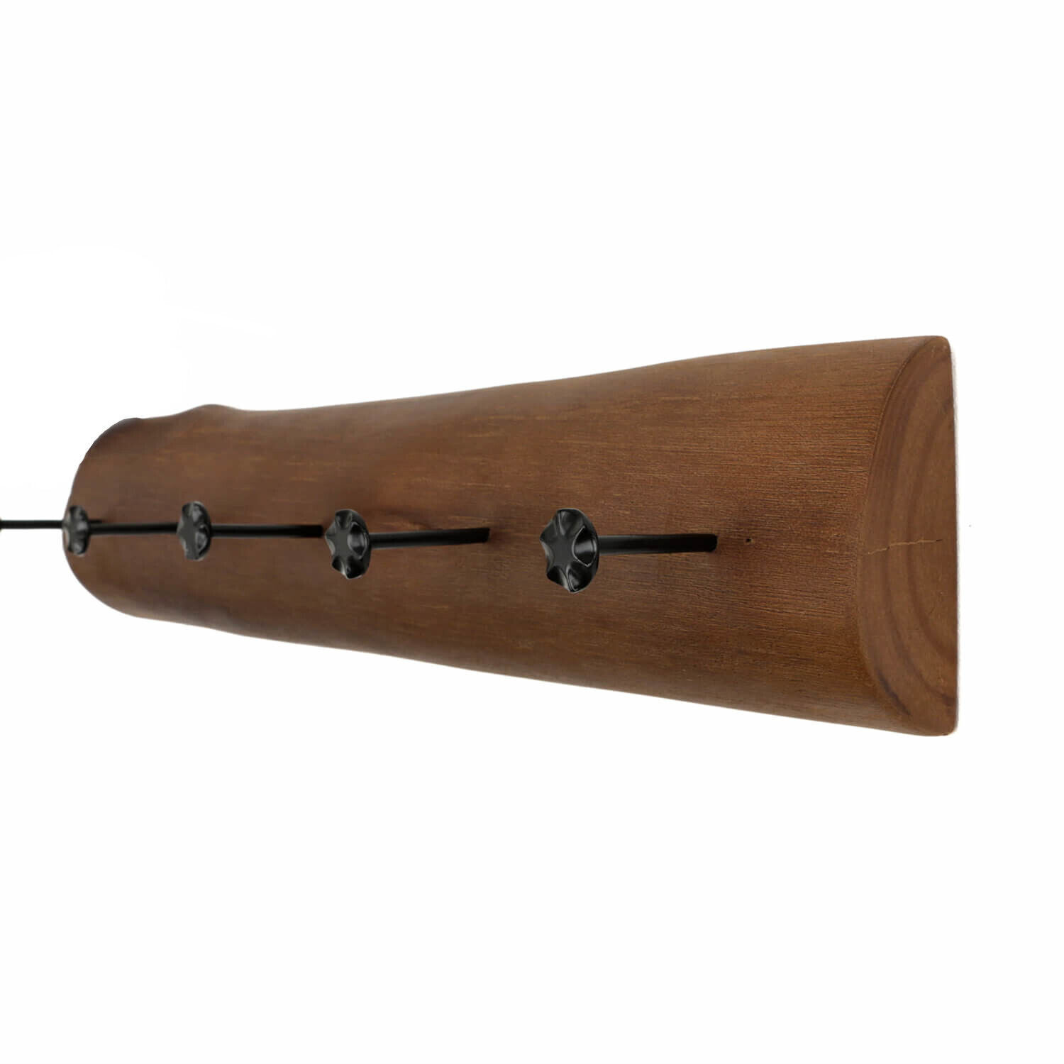 Wandgarderobe Holz Metall Handarbeit 100 cm in Braun Schwarz Feuerwaffe, Pistole, Gewehr, Waffe