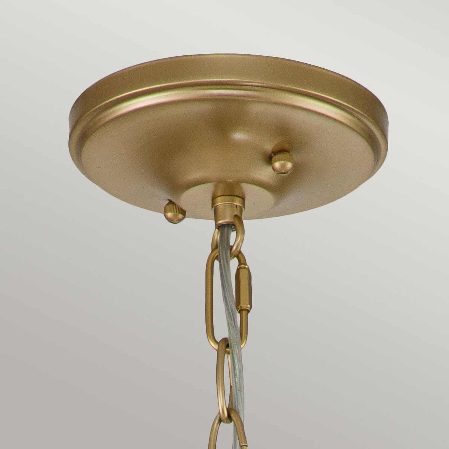 Hängelampe in Messing 20,3 cm breit H: max. 226,1 cm 2x E14