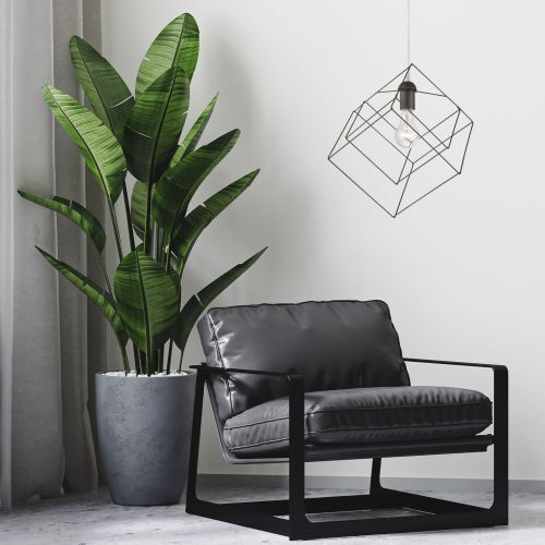 Eckige Hängeleuchte AGATRIA Anthrazit Design Lampe