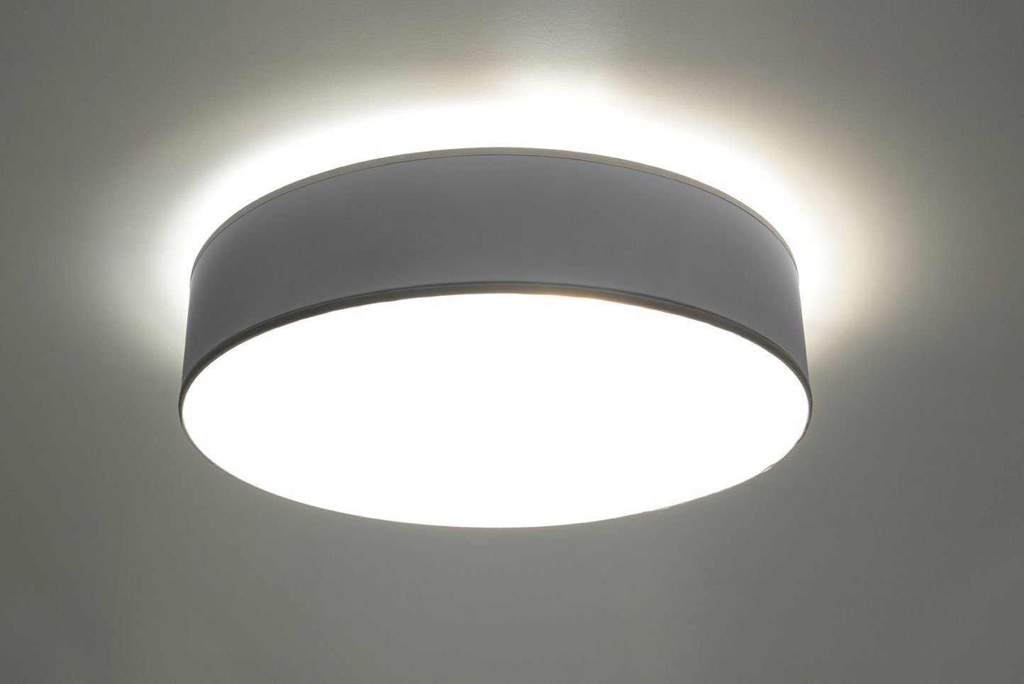 Deckenlampe rund Ø 55 cm Grau 4x E27 blendarm ATISS