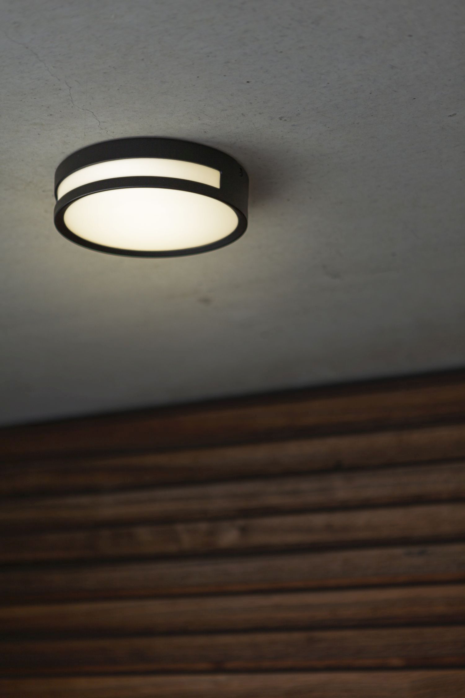 LED Außenwandlampe Aluminium rund Ø18,3 cm IP54 3000 K Deckenleuchte, Leuchte