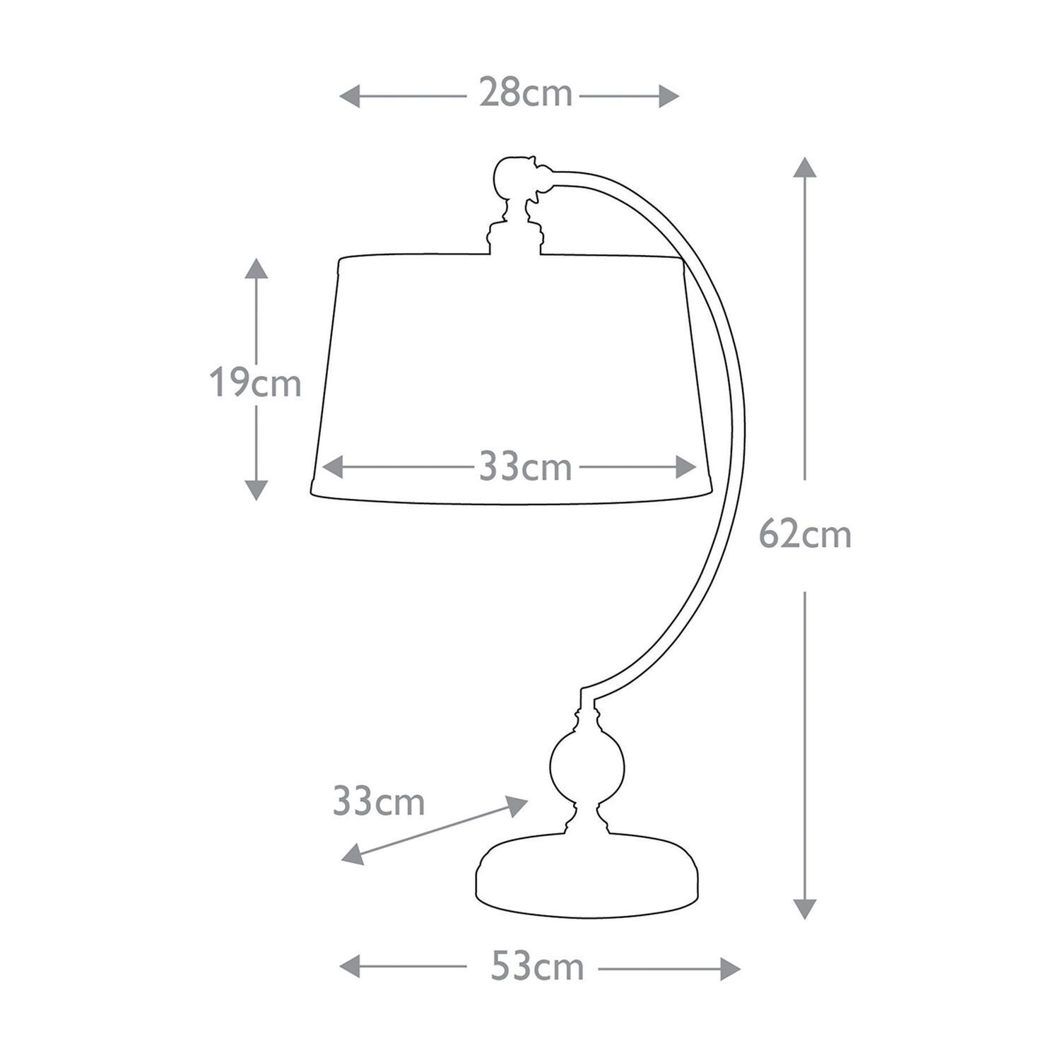 Tischleuchte Metall Stoff 62,6 cm Modern BOTELLA
