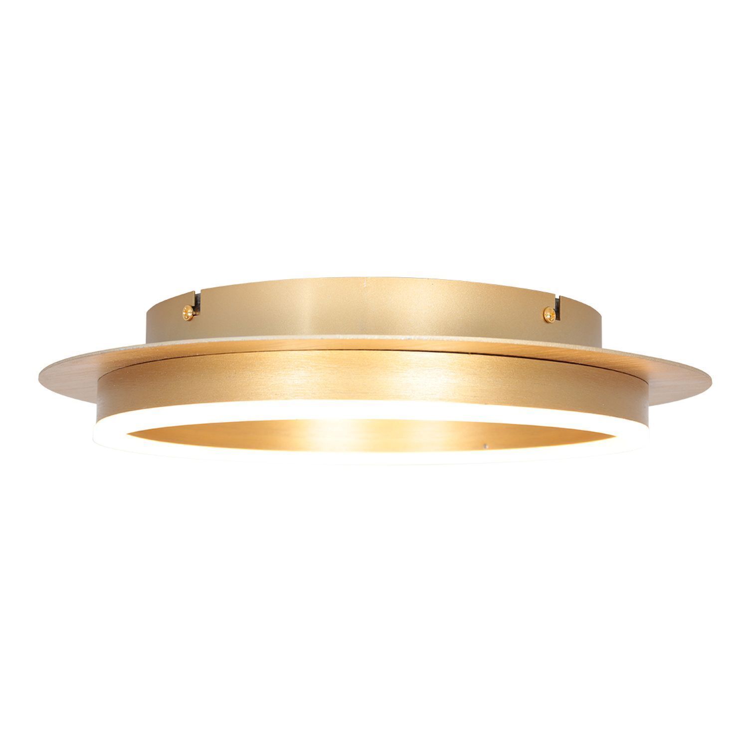 LED Deckenlampe Metall Kunststoff in Gold B:32 cm Ring