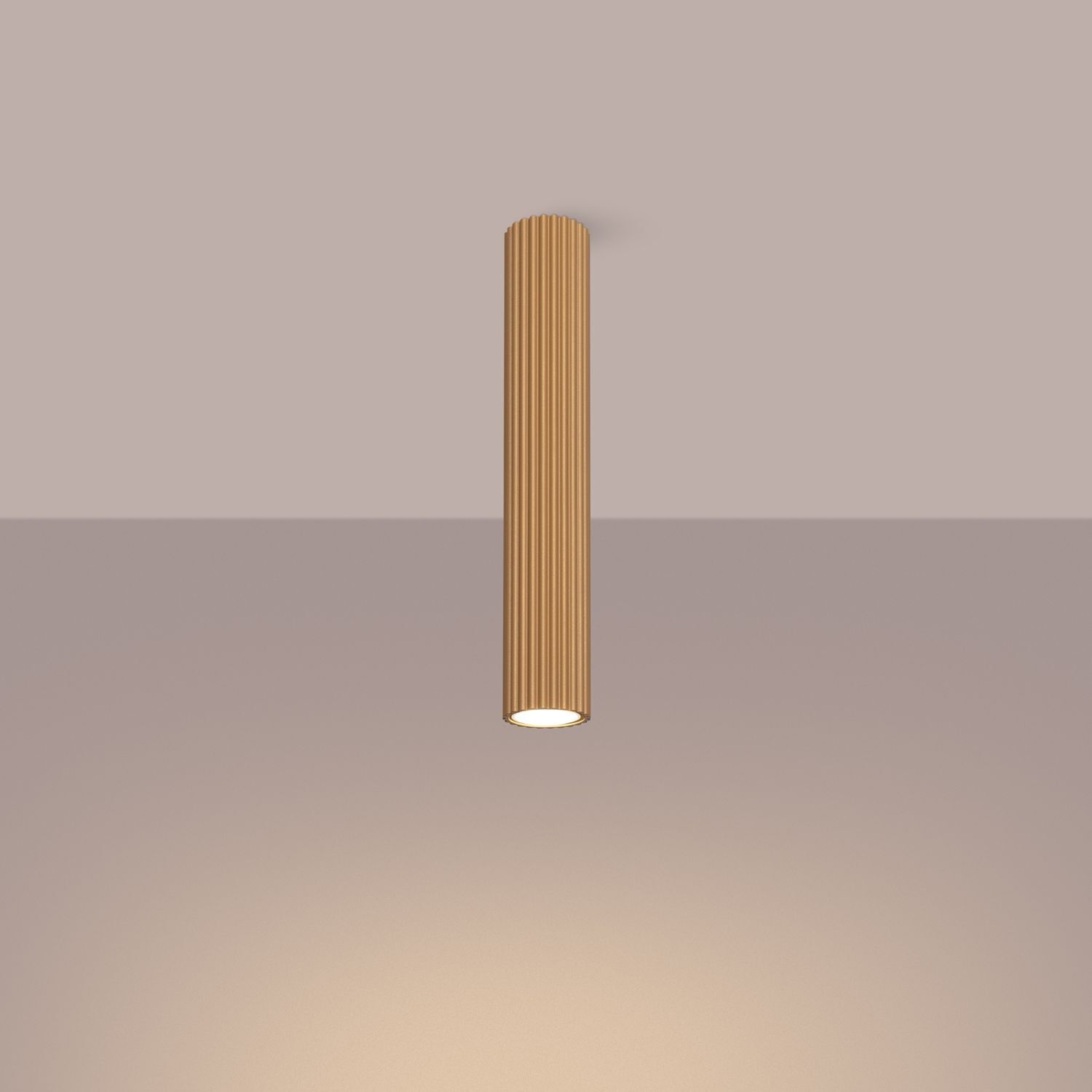 Aufputz Deckenspot GU10 H: 40 cm Ø 6,5 cm in Gold Modern Aufputz Deckenspot GU10 H: 40 cm Ø 6,5 cm in Gold Modern