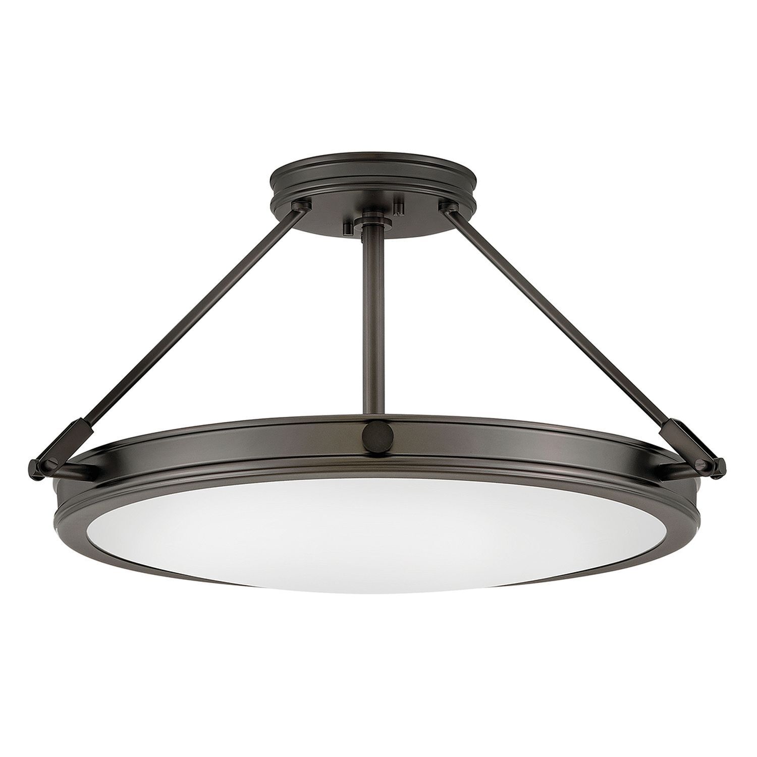 Deckenlampe rund Ø 55,8 cm Schwarz Weiß 4x E14 Metall Glas