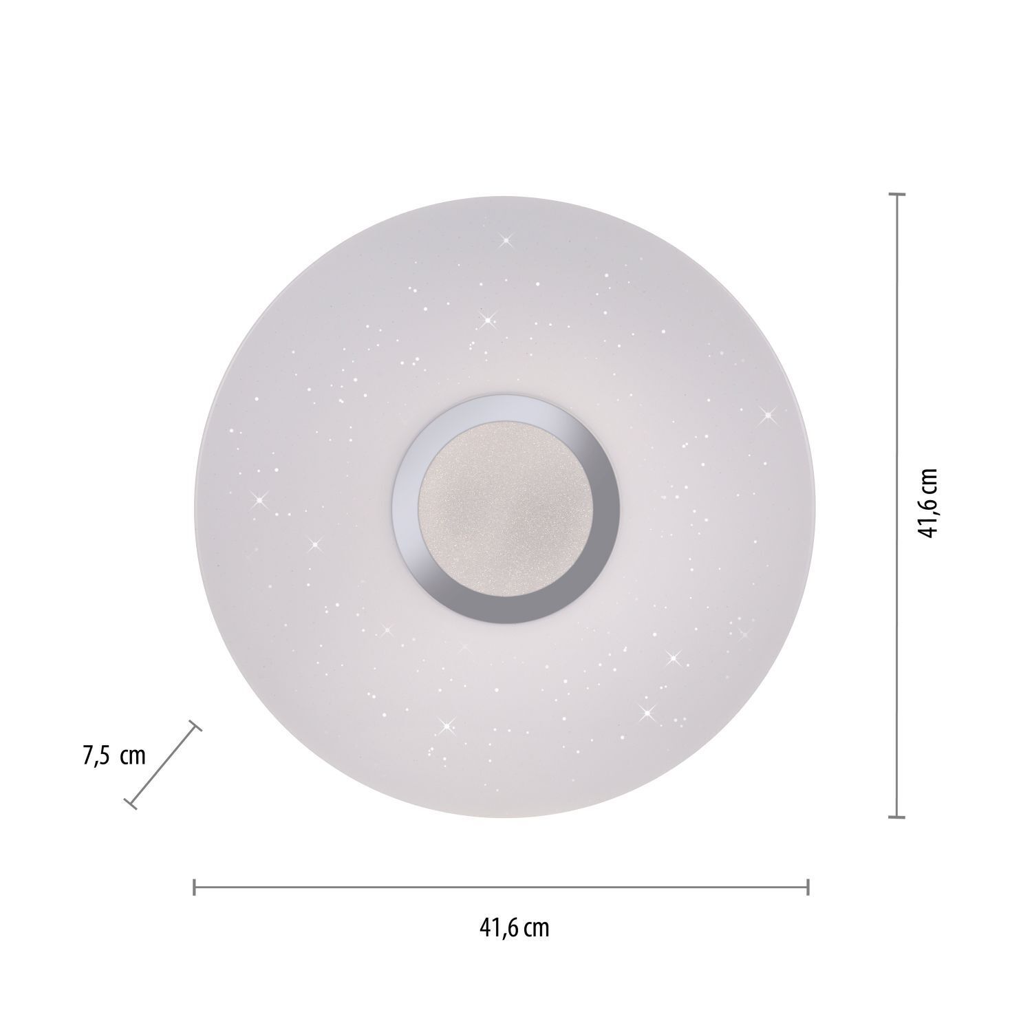 LED Deckenlampe Sternenhimmel dimmbar Timer Ø41 cm 17 W Teller, Deckenleuchte