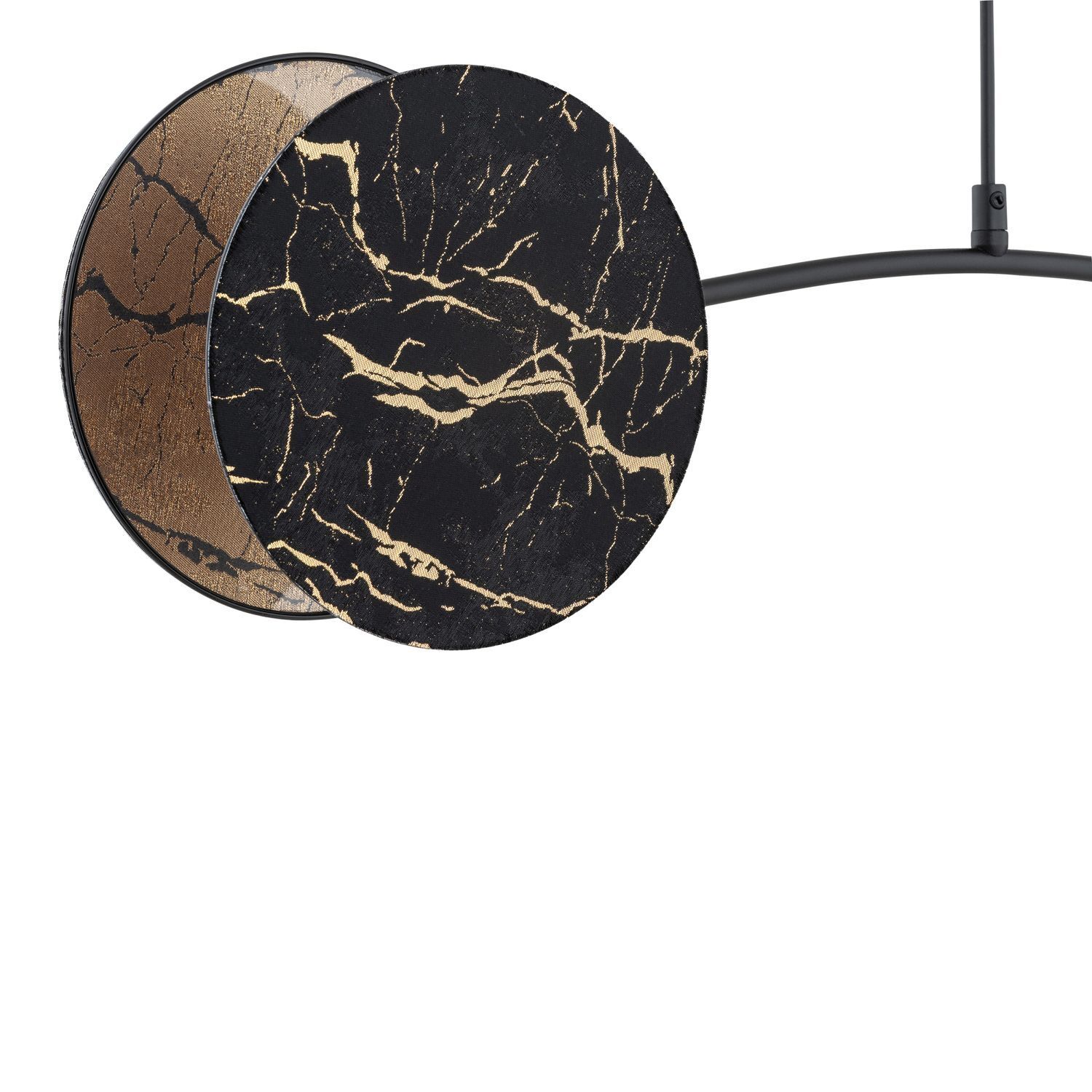 Hängelampe Schwarz Gold 82 cm lang Modern in Marmor-Optik Hängelampe Schwarz Gold 82 cm lang Modern in Marmor-Optik