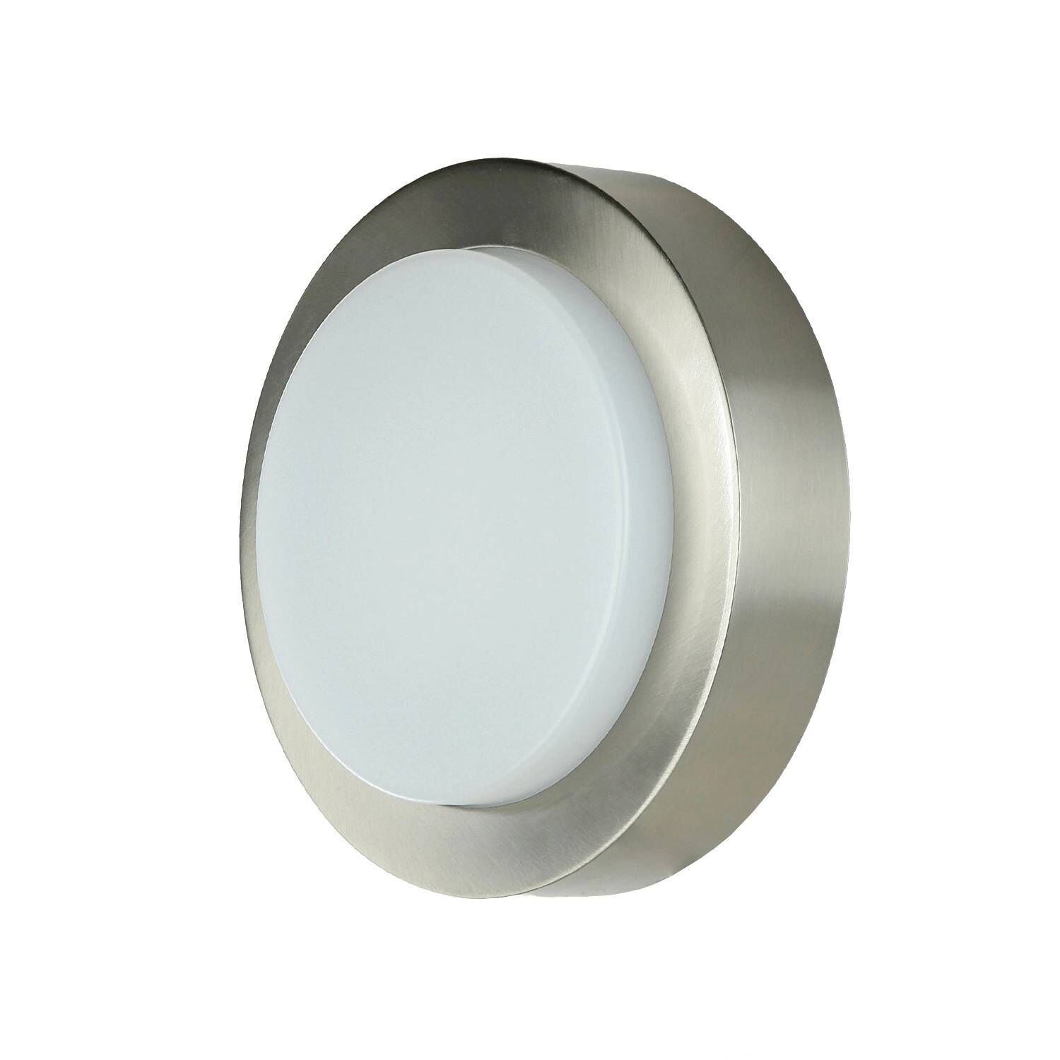 LED Wandlampe außen Edelstahl IP44 3000 K 850 lm 9 W Deckenleuchte, Klebeband, Leuchte