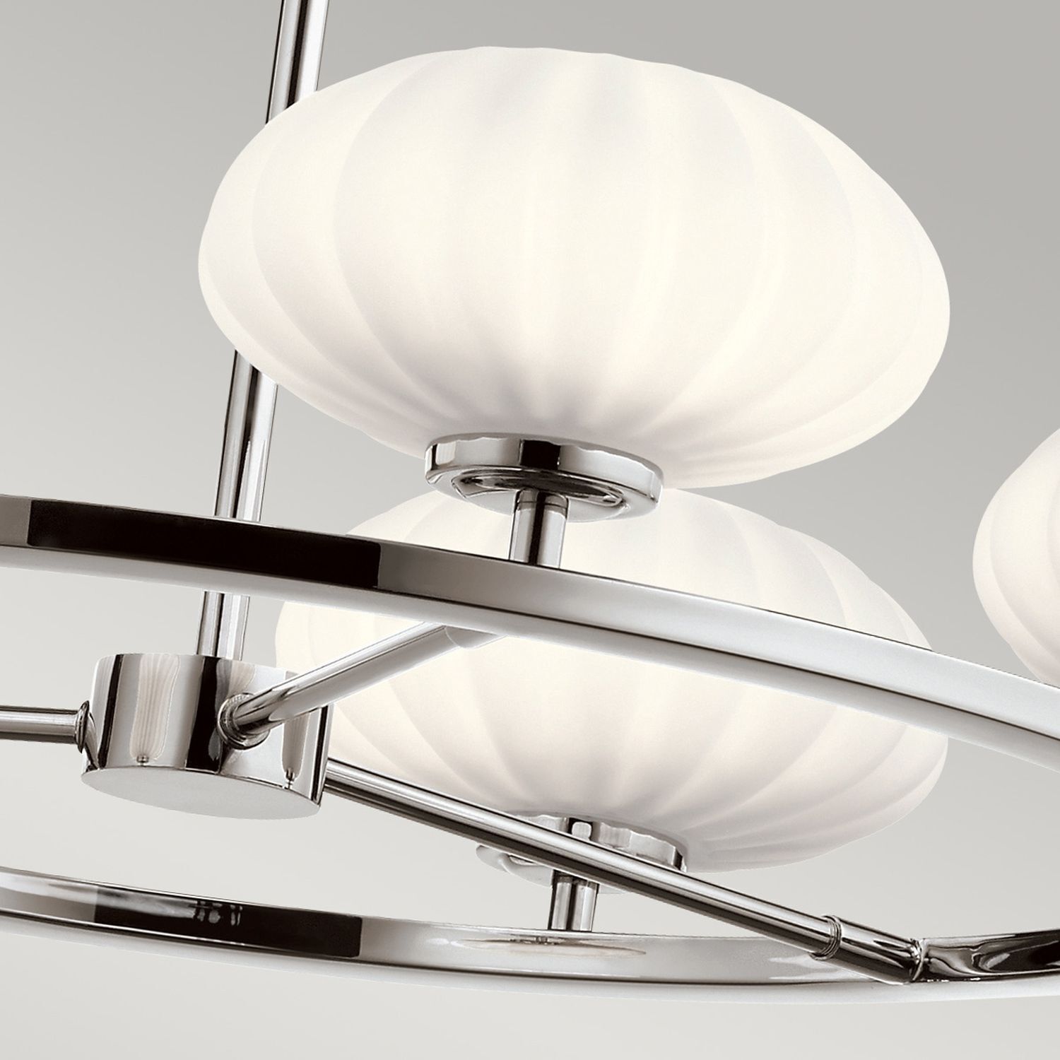 Deckenlampe Badezimmer IP44 Chrom Weiß Ø 71 cm verstellbar LED
