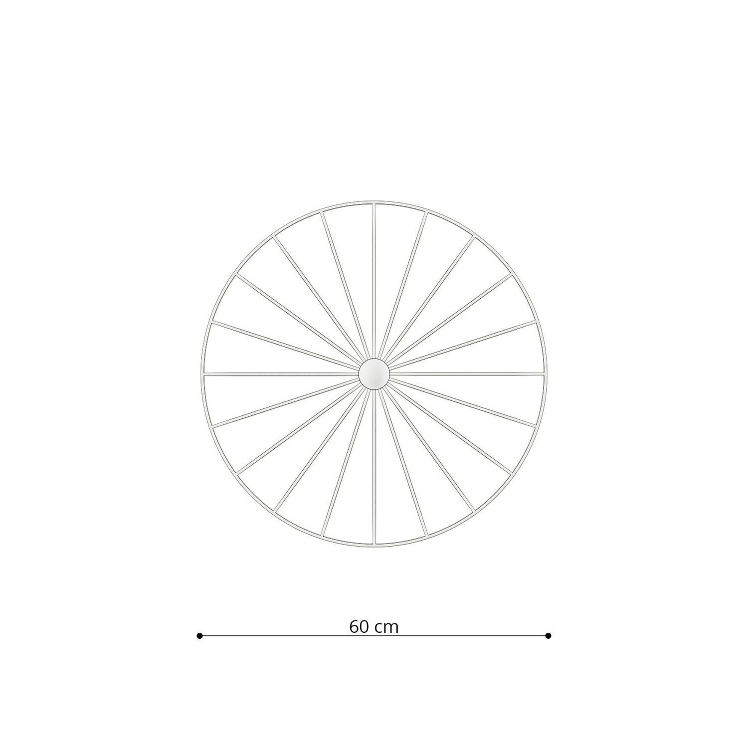 Design Wandleuchte rund Ø 60 cm Rad dekorativ Modern E27